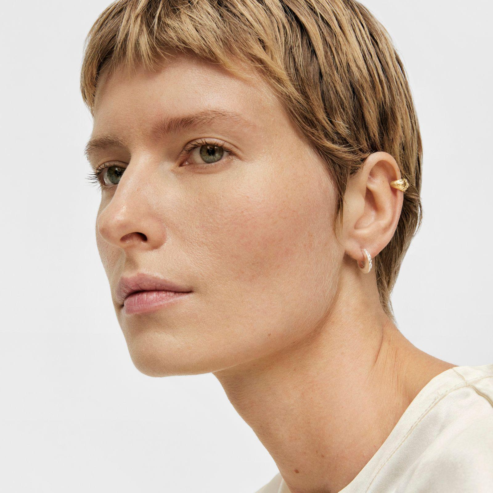 Earcuff con baño de oro 18 kt sobre plata Dybe-4
