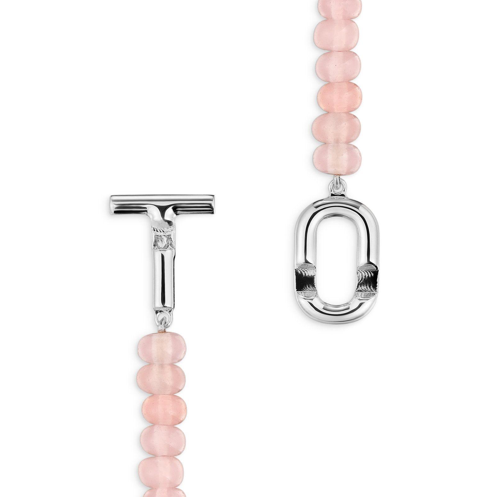 Pulsera de plata y calcedonia tratada rosa TOUS MANIFESTO-2