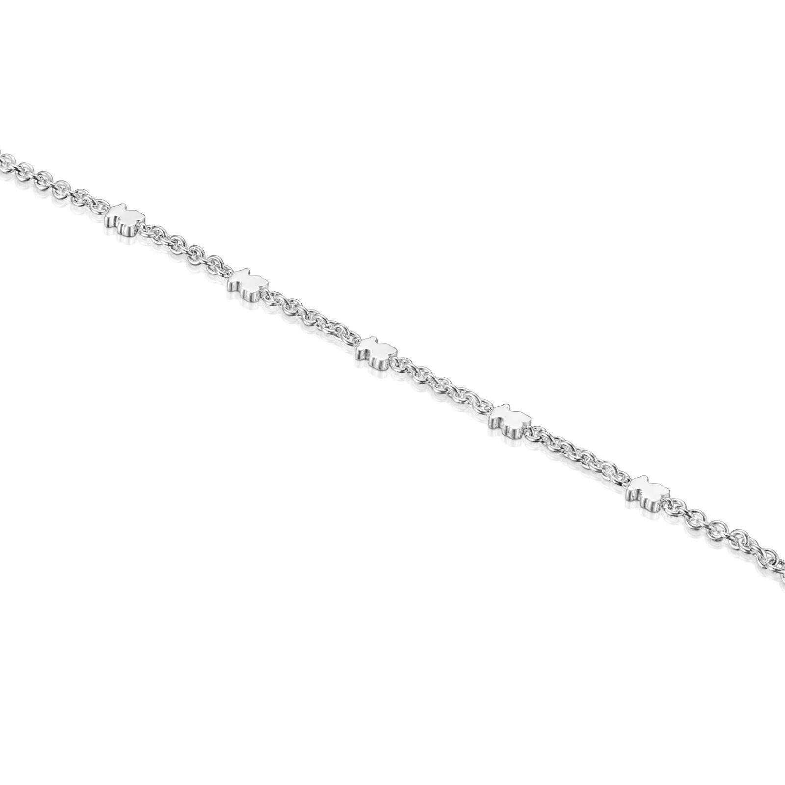 Pulsera cadena de plata y motivos oso Sweet Dolls-2