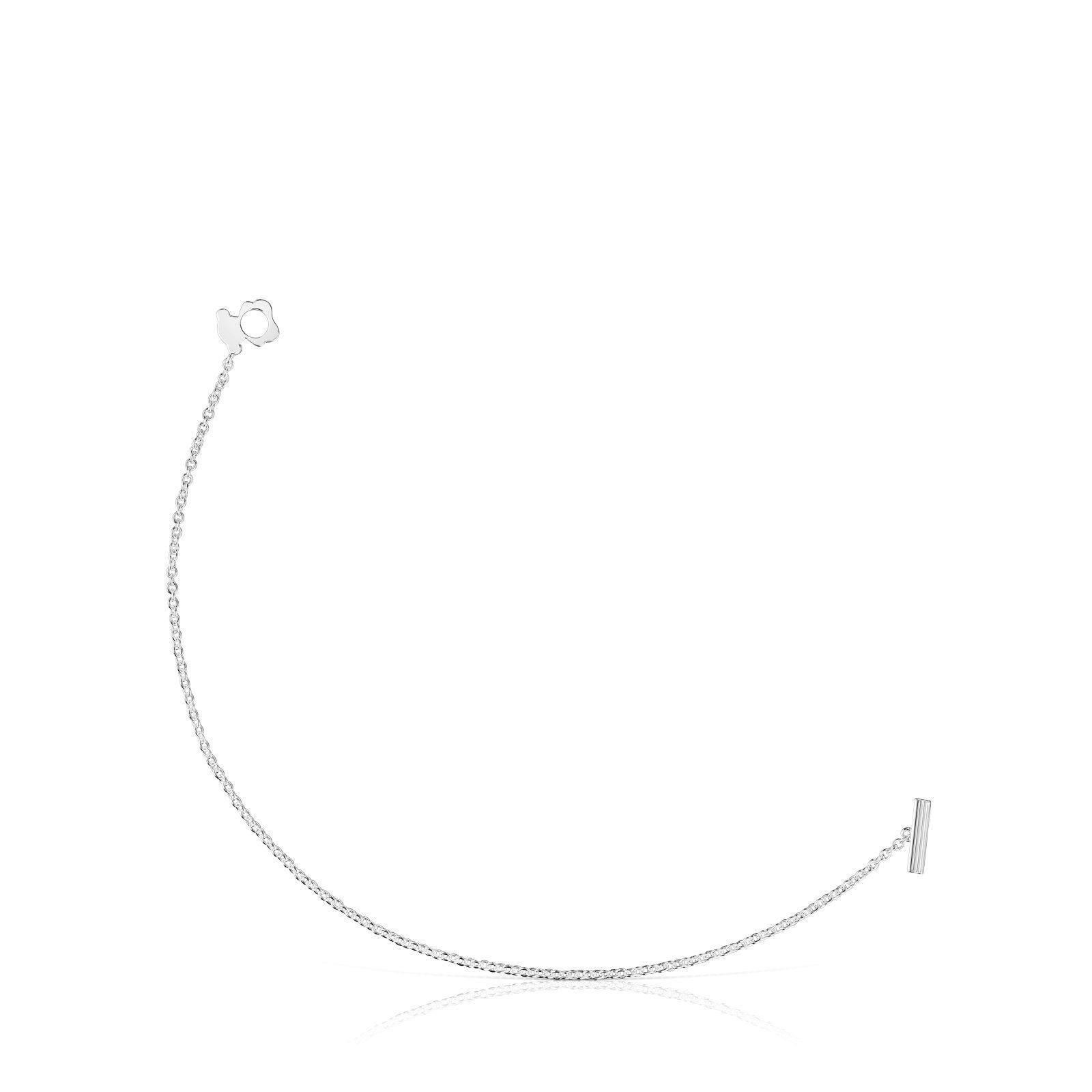 Pulsera cadena con oso de plata I-Bear-0