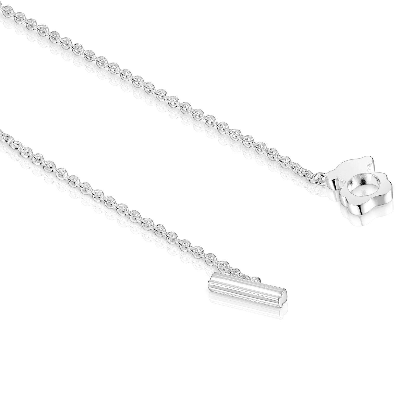 Pulsera cadena con oso de plata I-Bear-2