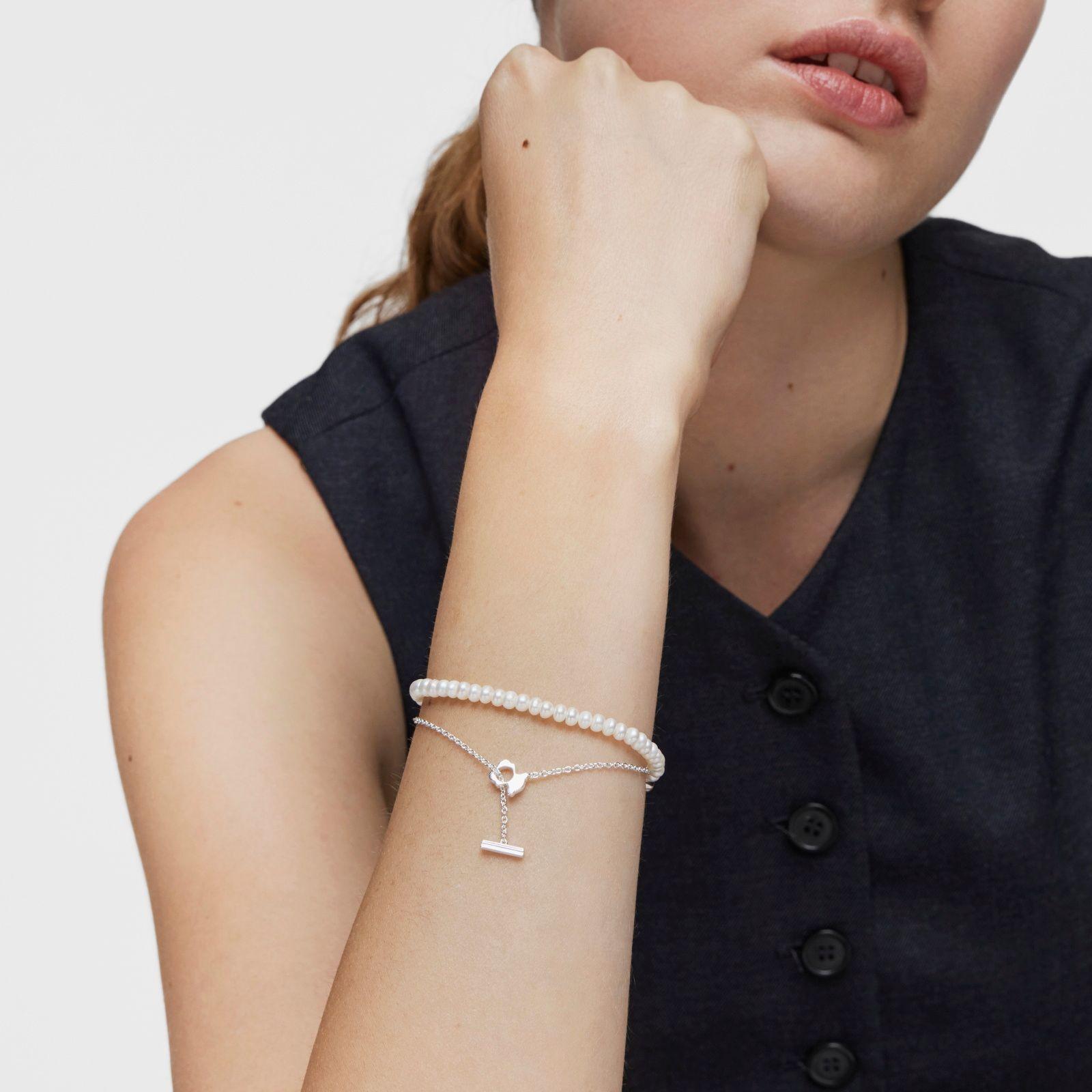 Pulsera cadena con oso de plata I-Bear-4
