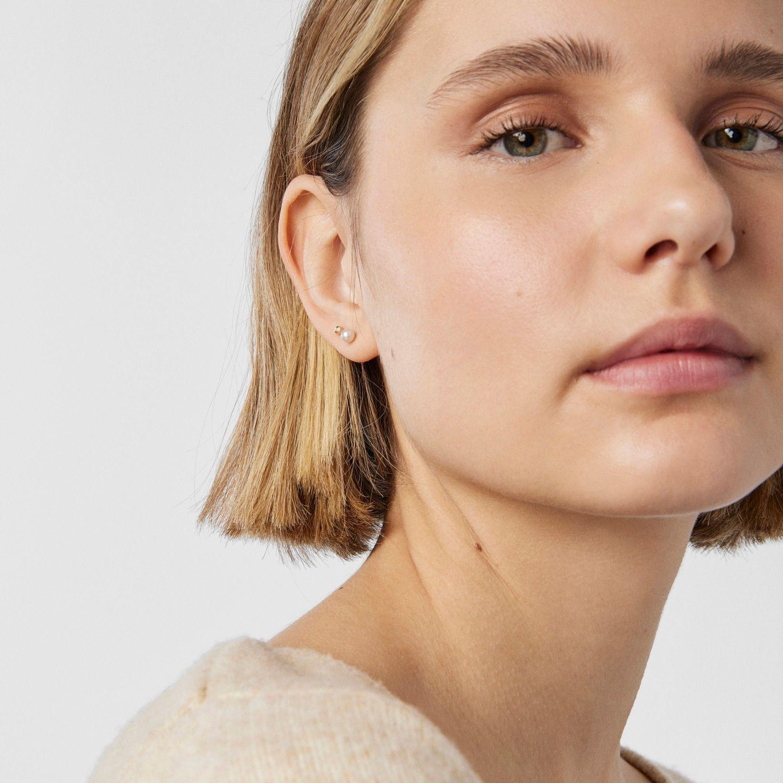 Pack de Piercings de oro, diamante y perla TOUS Pearl-4