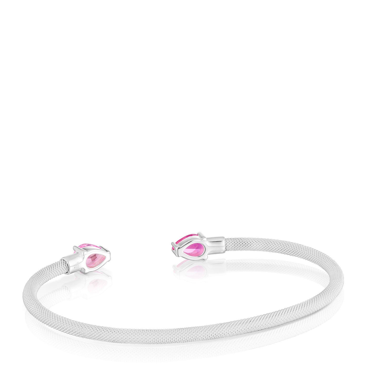 Pulsera esclava plata y gemas laboratorio TOUS Mesh LGG-2