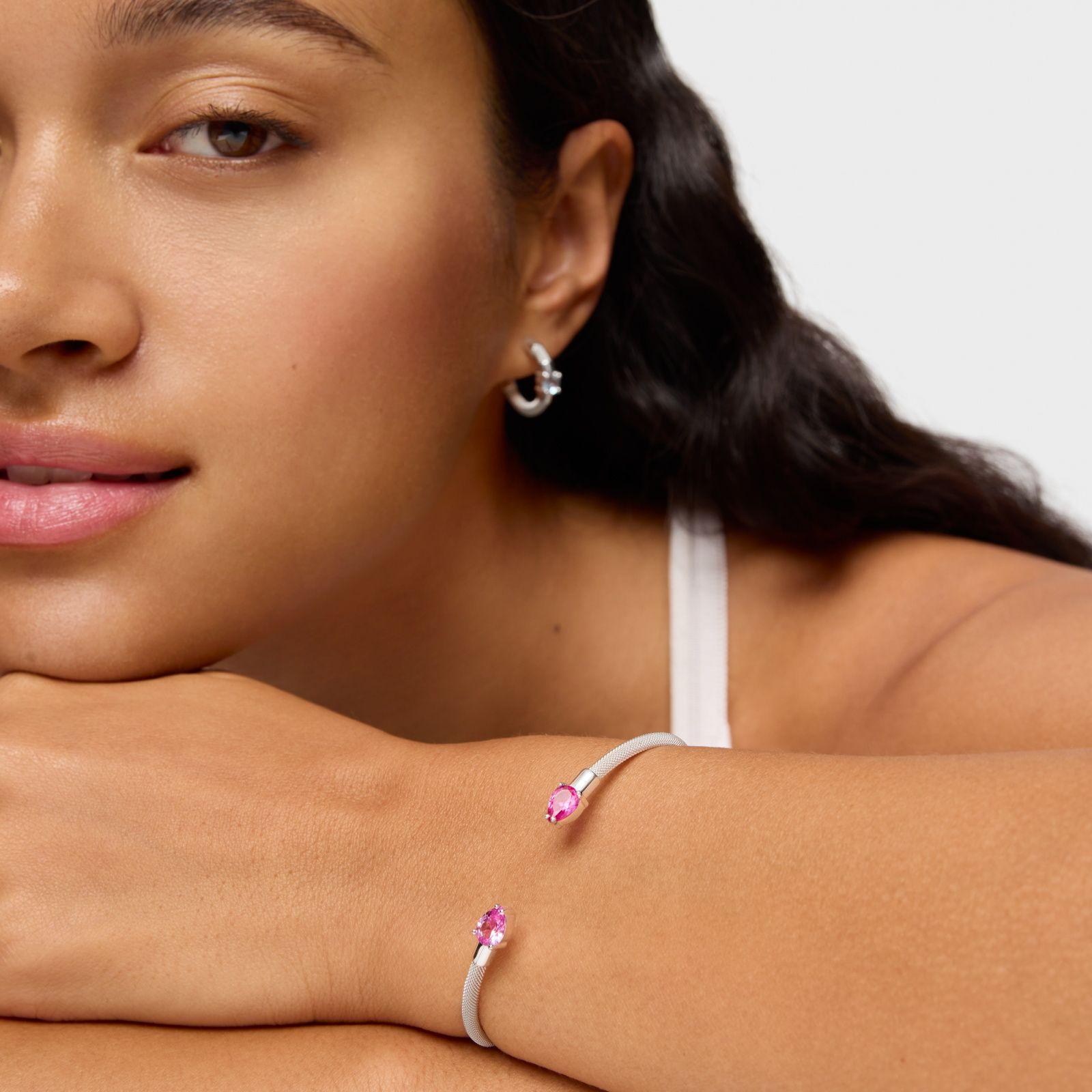 Pulsera esclava plata y gemas laboratorio TOUS Mesh LGG-3