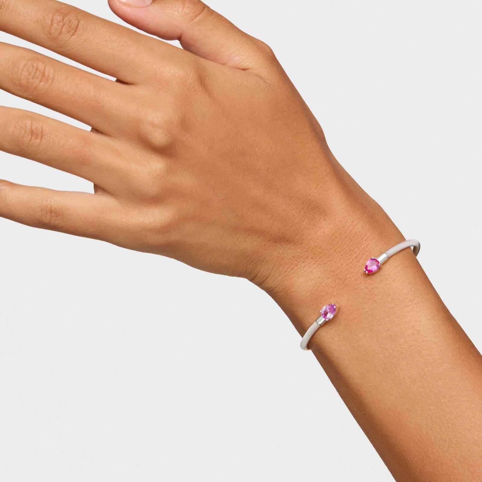 Pulsera esclava plata y gemas laboratorio TOUS Mesh LGG-5