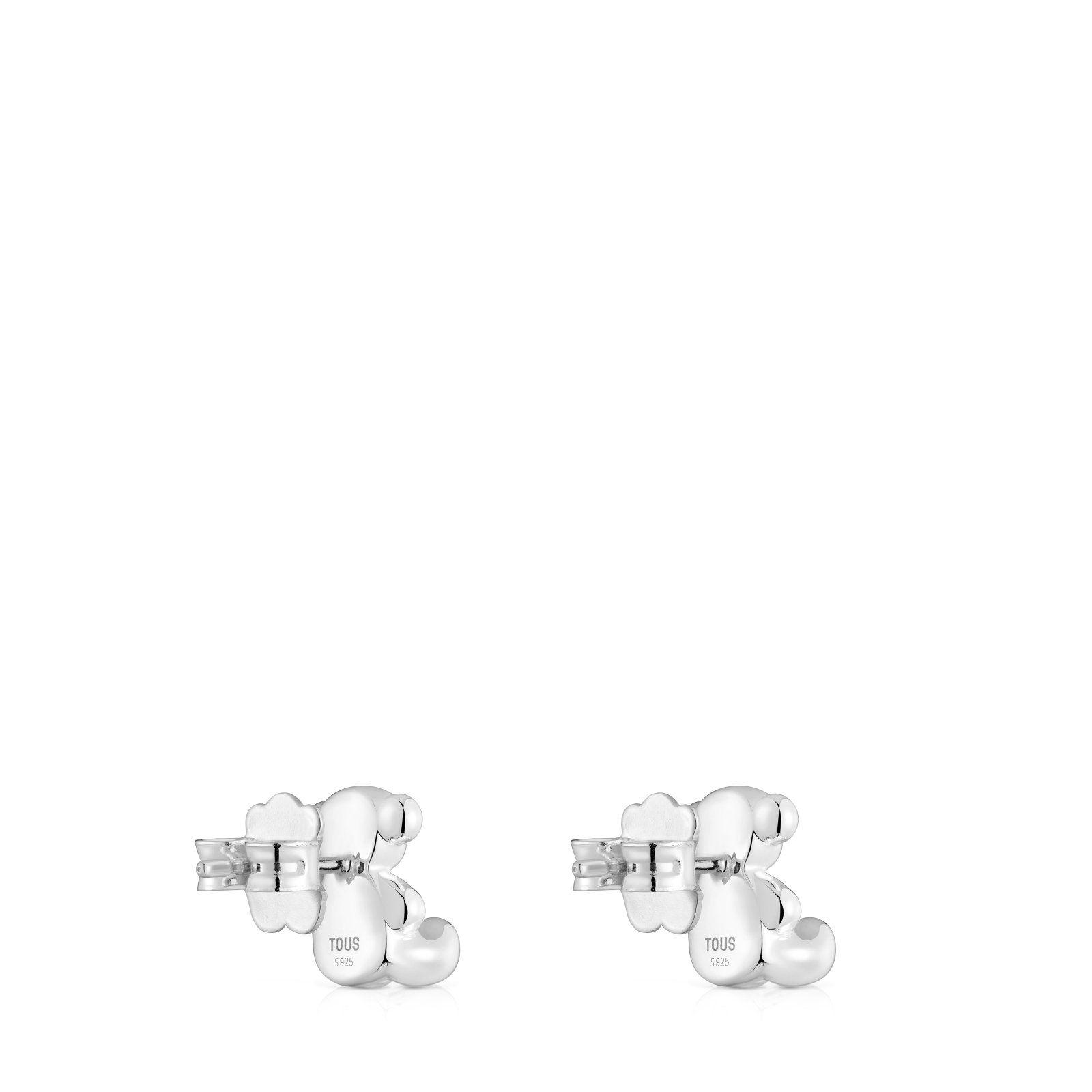 Pendientes oso de plata 10 mm Bold Bear-2