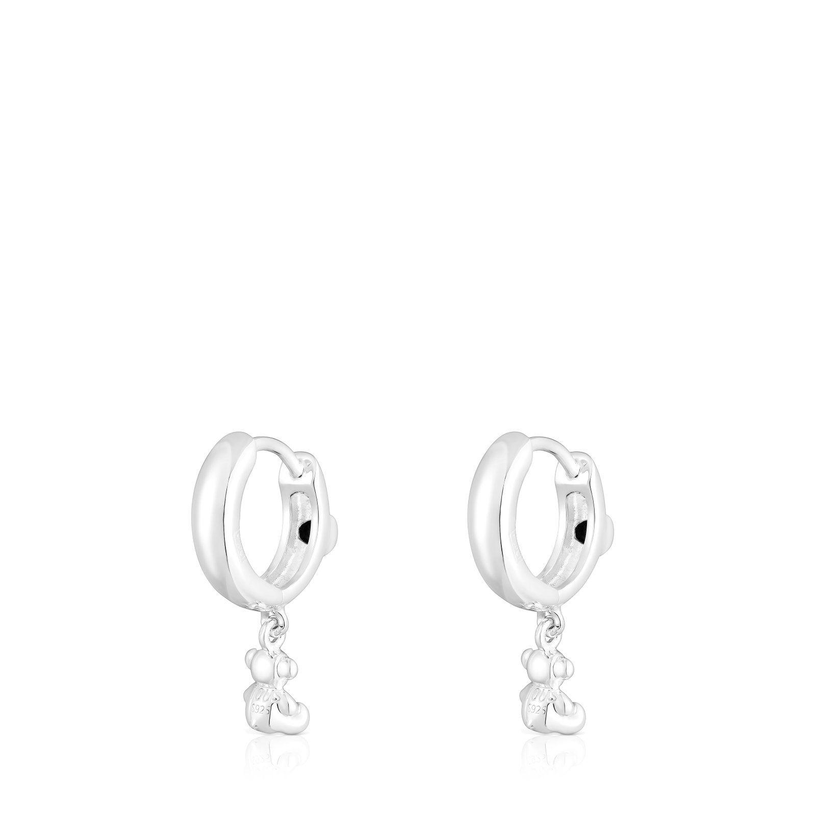 Aros de plata con ónix y motivo oso Bold Bear Tous-2