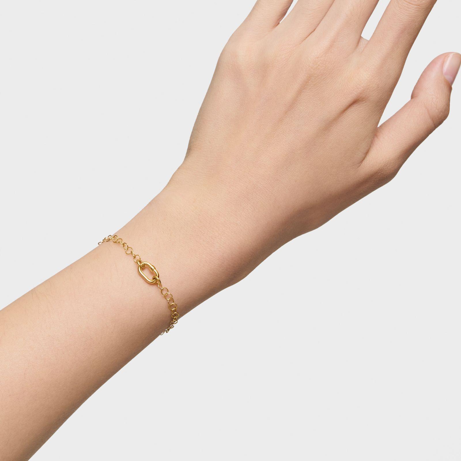 Pulsera cadena de oro Hold Oval-4