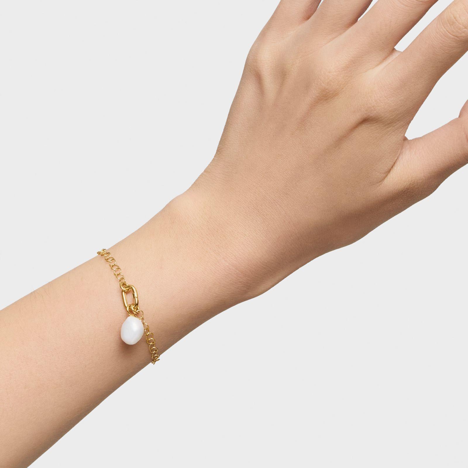 Pulsera cadena de oro Hold Oval-5
