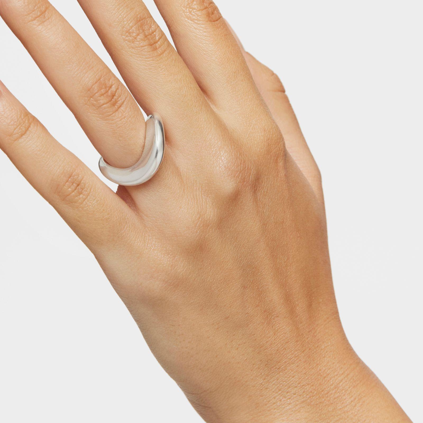 Anillo pequeño de plata Galia Basics-5