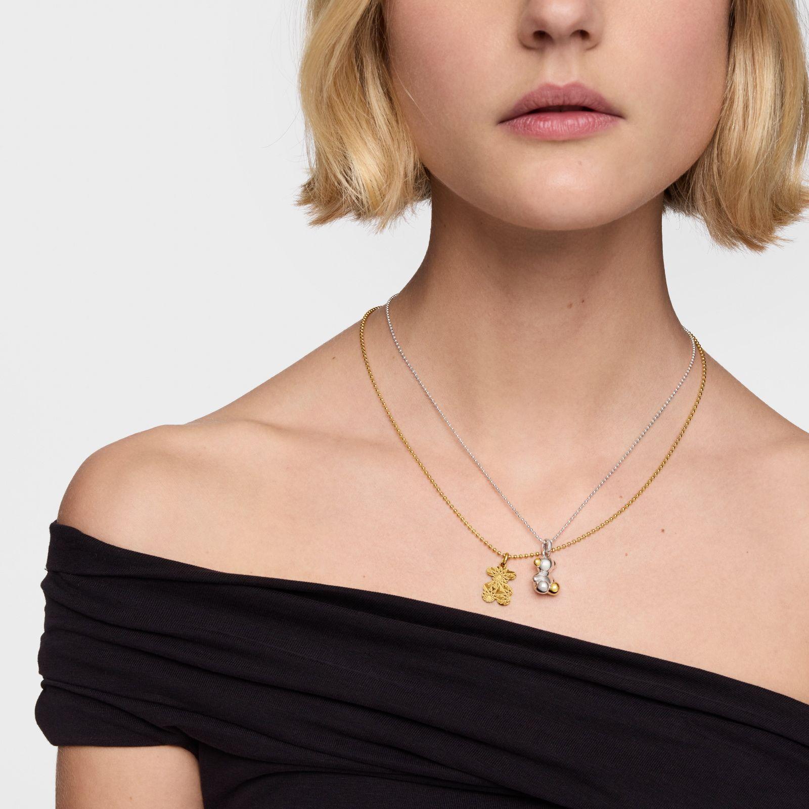 Colgante oso mecanizado con baño de oro 18 kt sobre plata Sweet Dolls-5