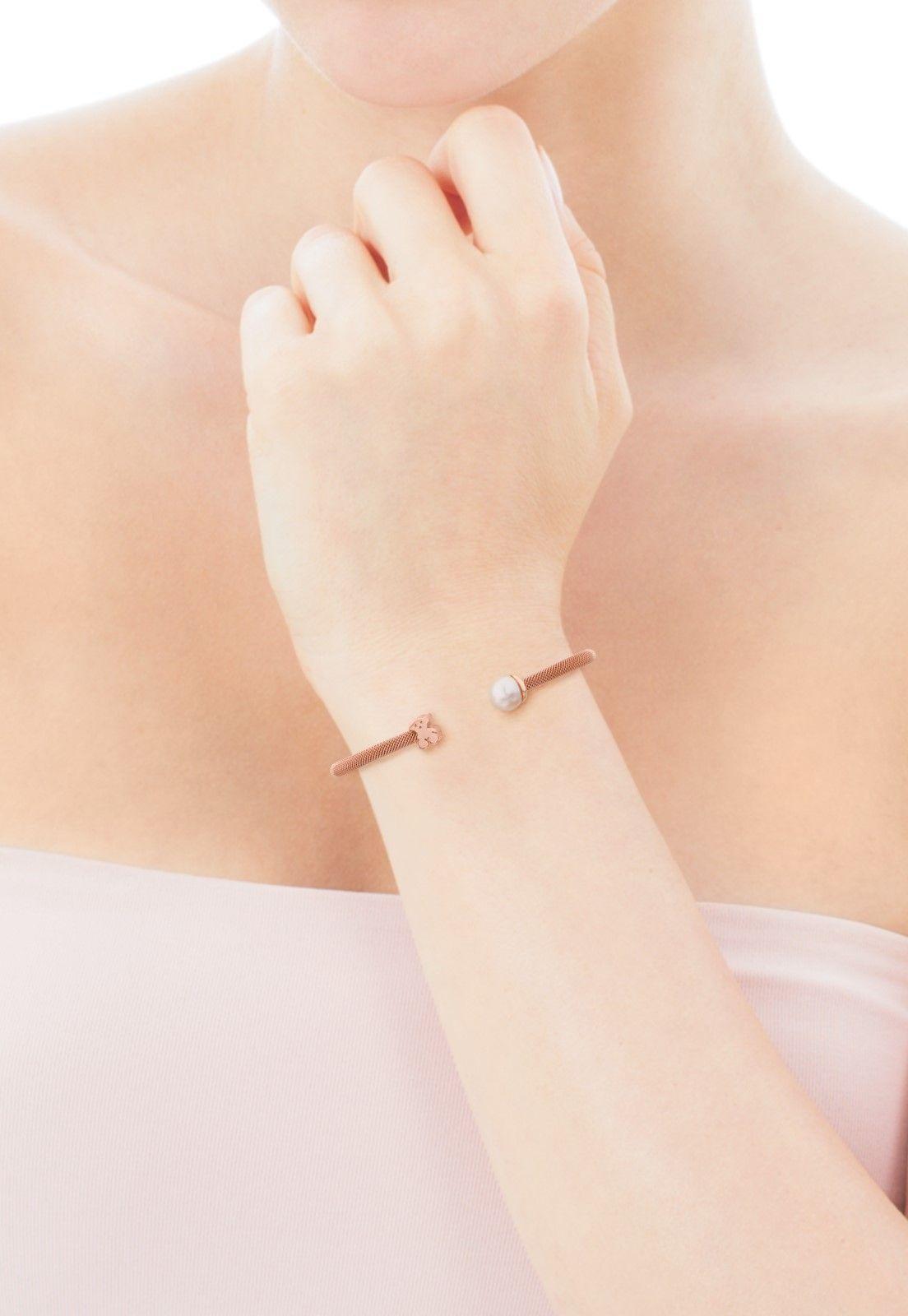 Pulsera Tous Icon Mesh de Acero y Plata Vermeil-3