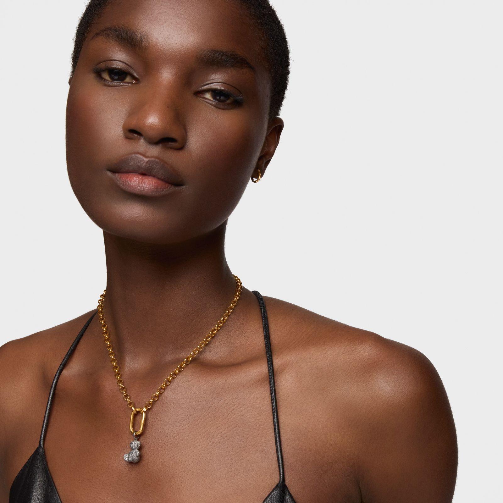 Colgante oso mediano plata Dark Silver diamantada Bold Bear-6