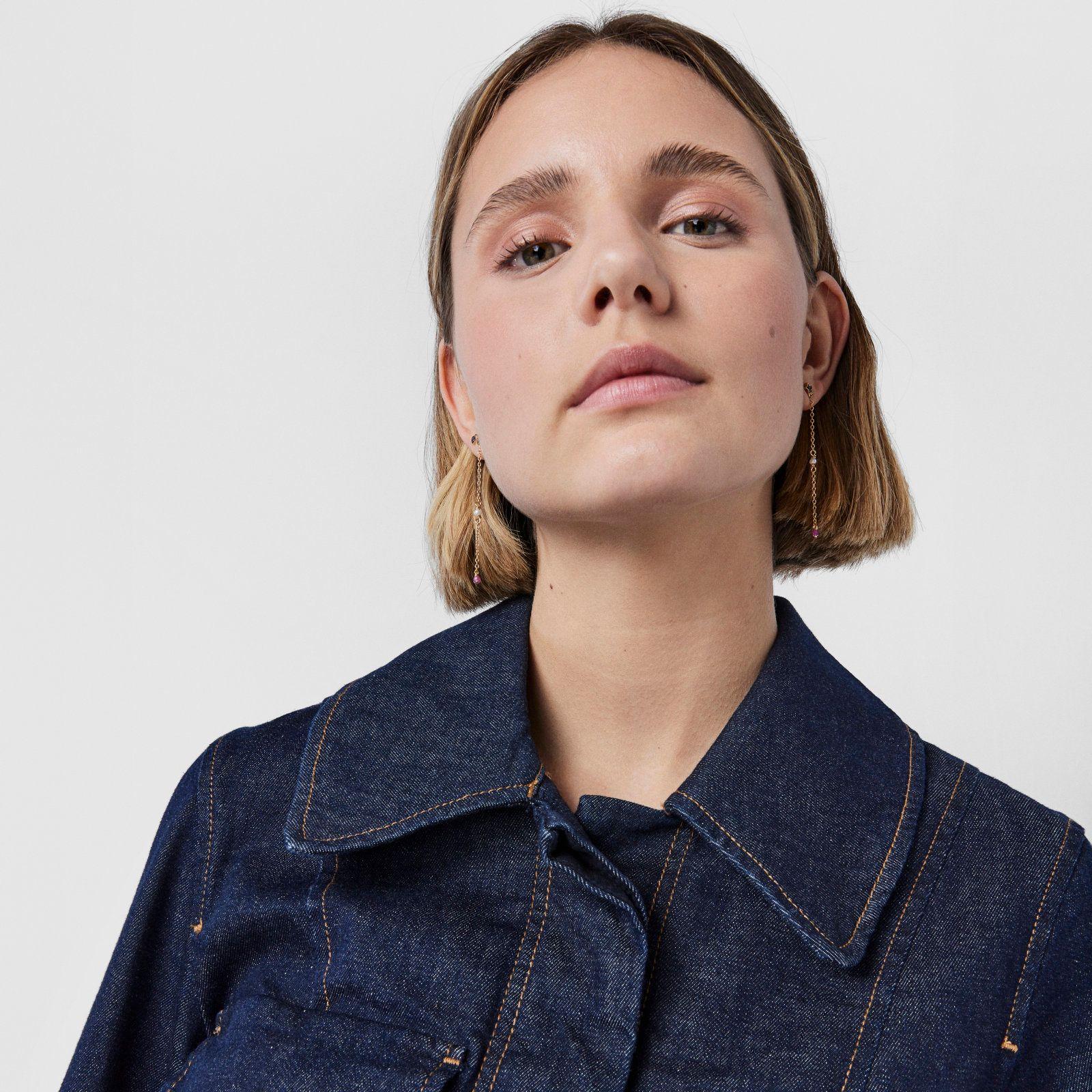 Aros de plata vermeil, cromodiópsidos  TOUS New Motif-4