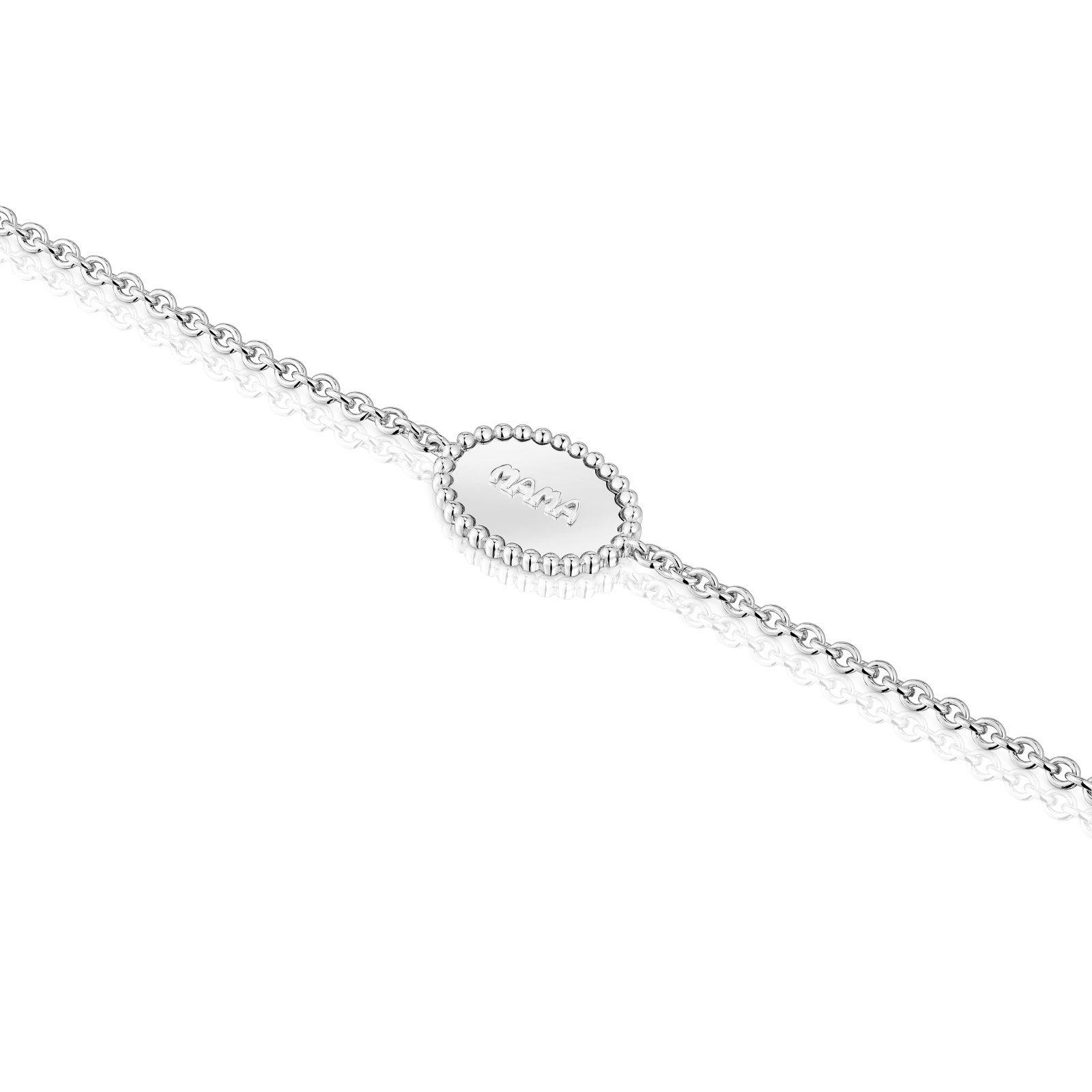 Pulsera cadena de plata placa TOUS Mama-2