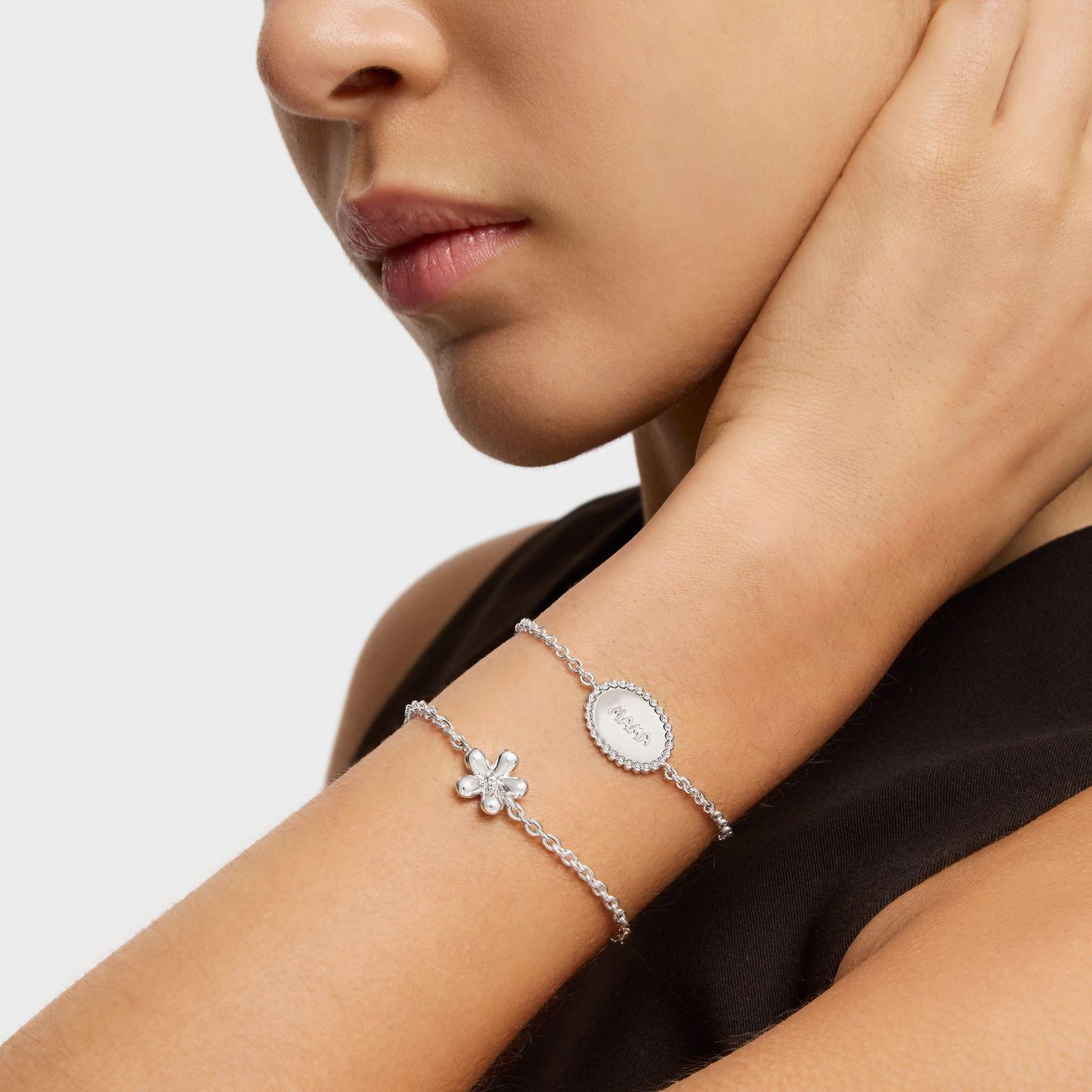 Pulsera cadena de plata placa TOUS Mama-6