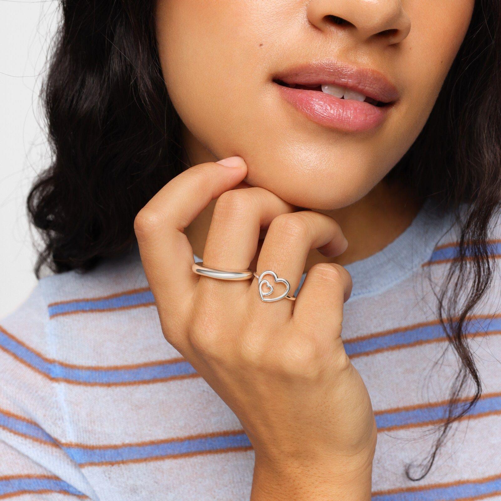 Anillo silueta de plata TOUS Flechazo-4