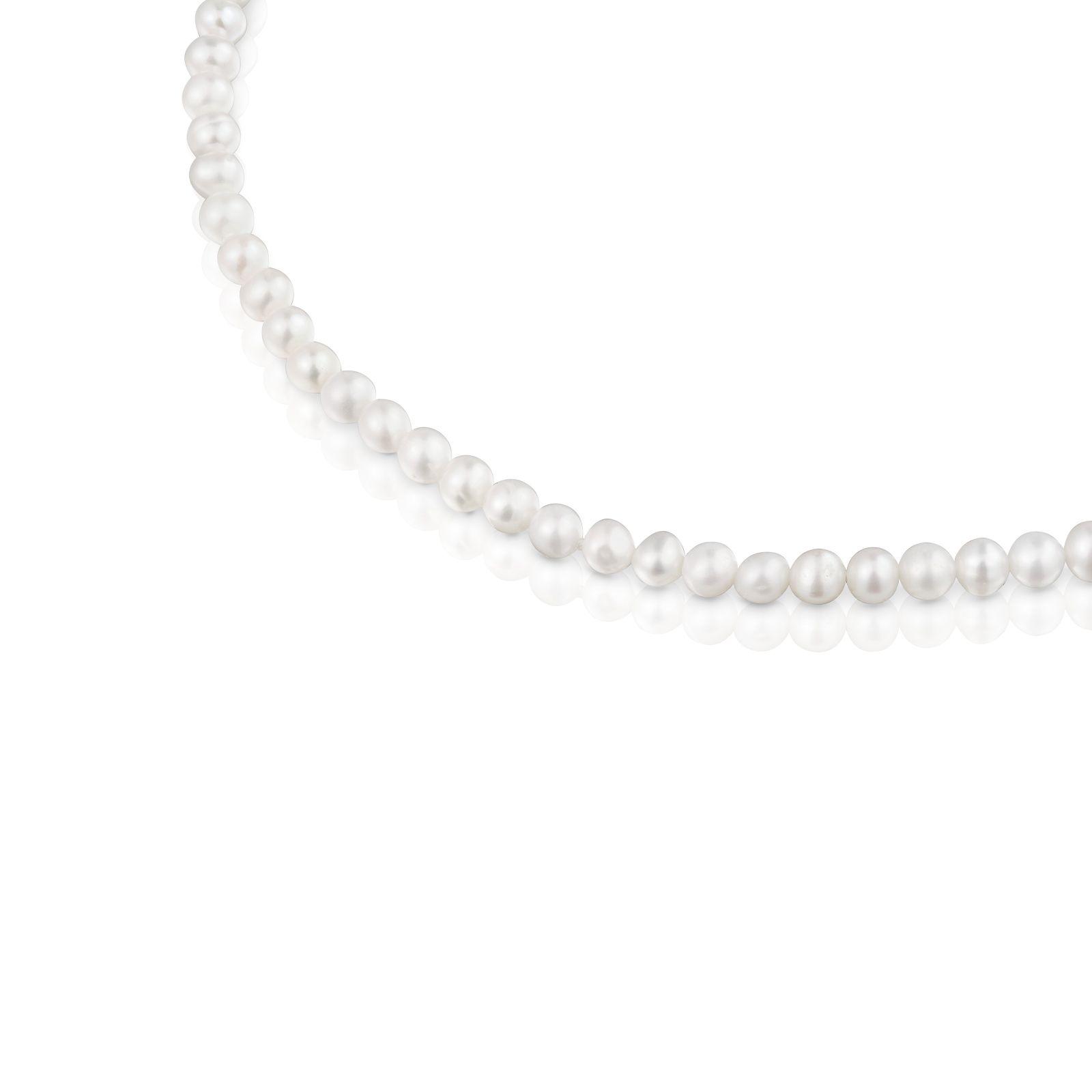 Collar de plata y perlas de 8 mm Hold-2