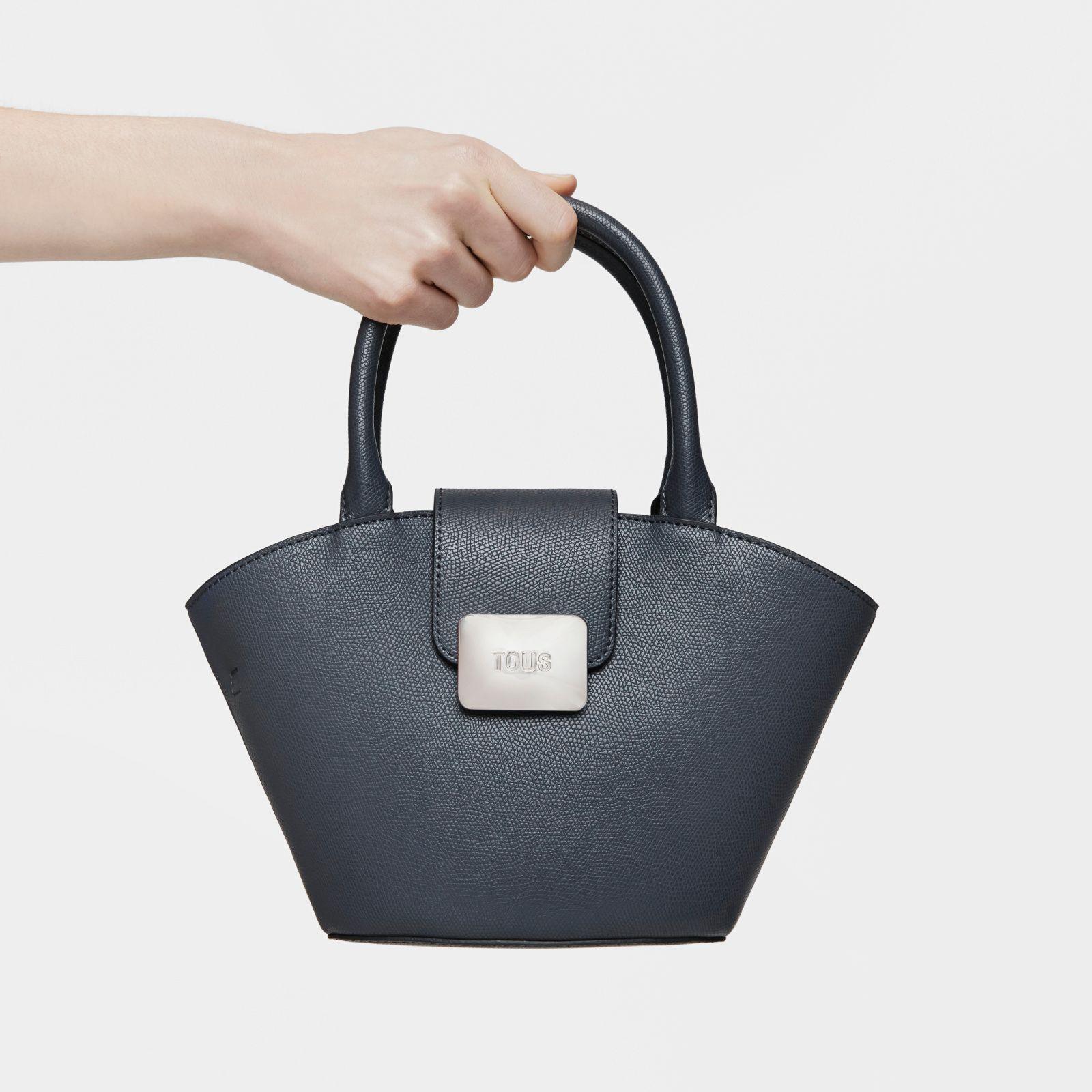 Capazo pequeño gris oscuro TOUS Lucia-5