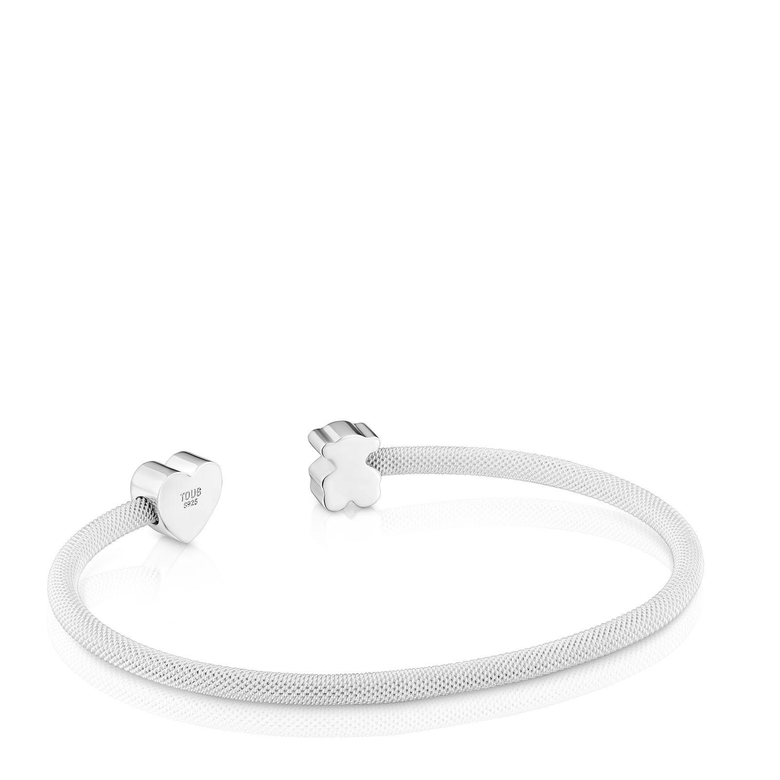 Pulsera esclava de plata y motivos Icon Mesh-2