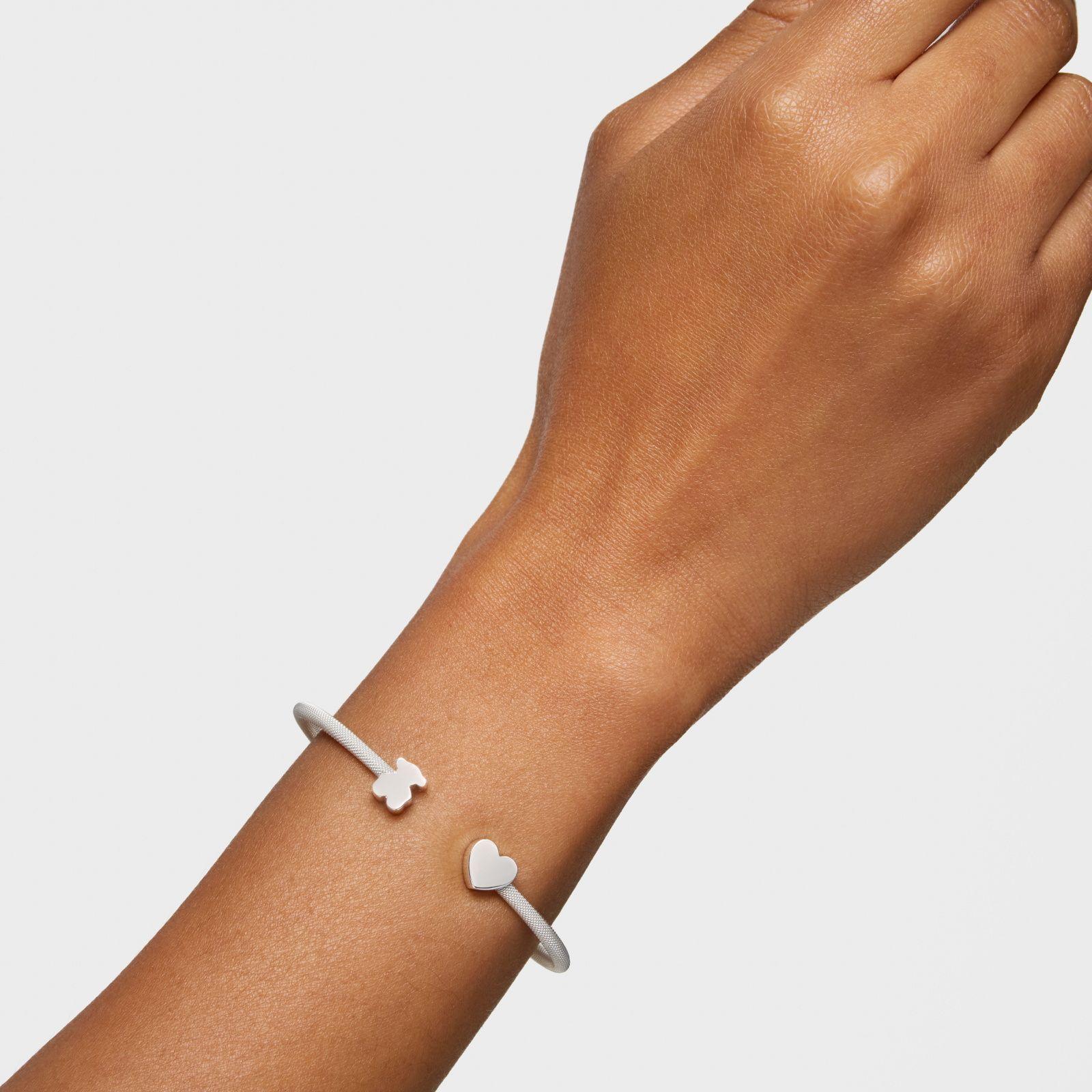 Pulsera esclava de plata y motivos Icon Mesh-4