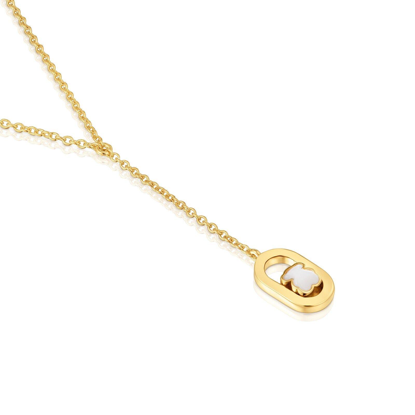 Collar baño de oro 18 kt sobre plata y nácar Camille-2