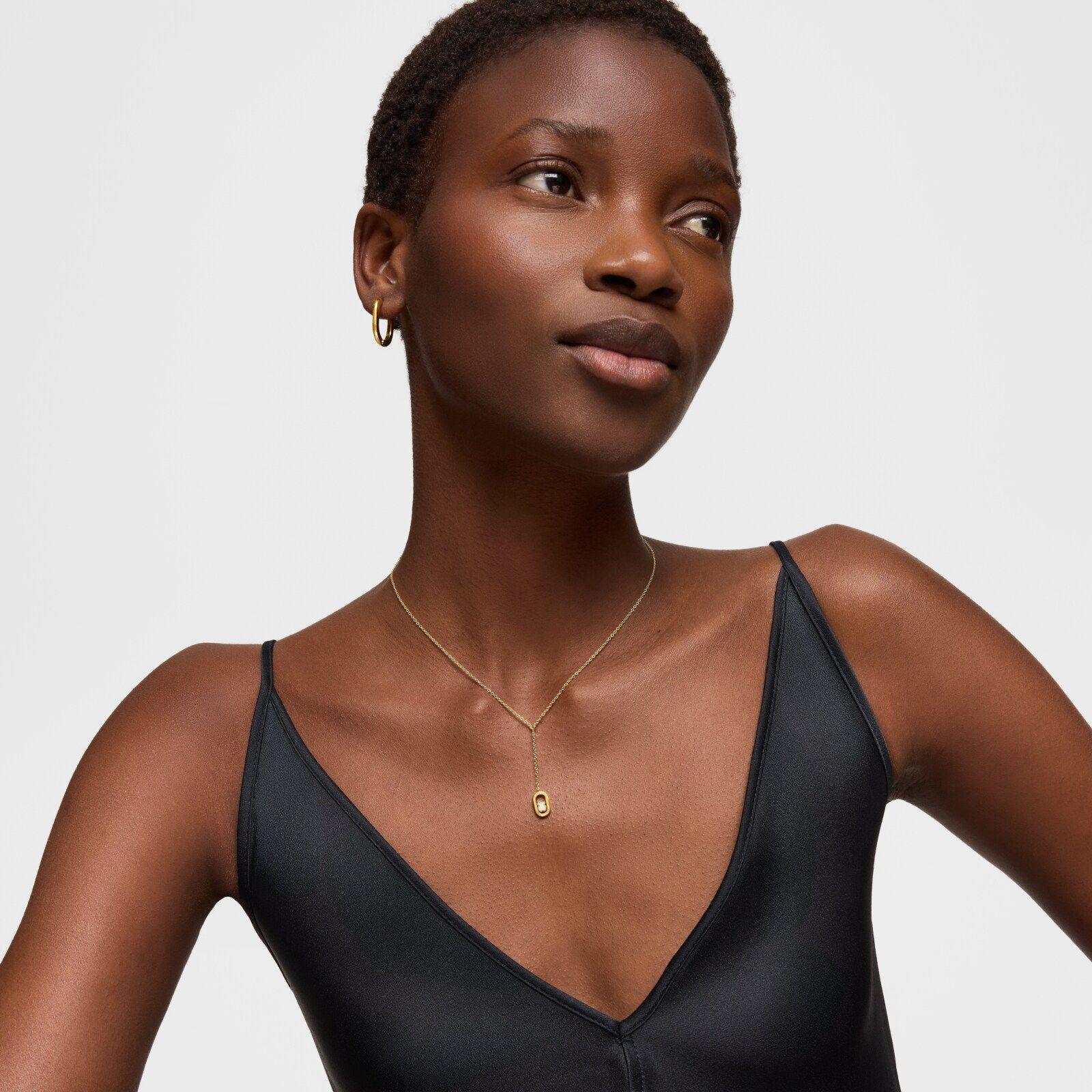 Collar baño de oro 18 kt sobre plata y nácar Camille-3