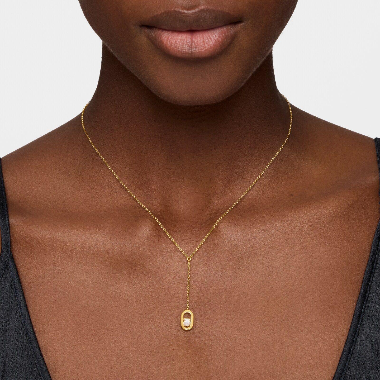 Collar baño de oro 18 kt sobre plata y nácar Camille-6