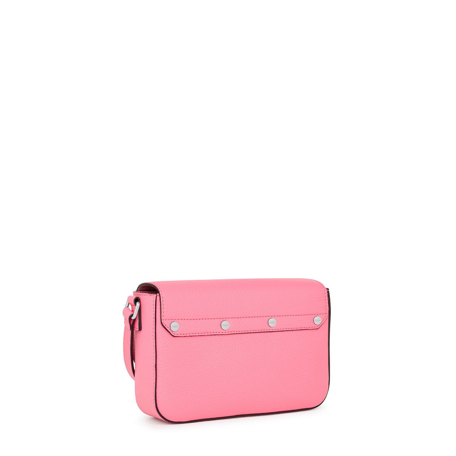 Bandolera pequeña de piel rosa Legacy Tous-1