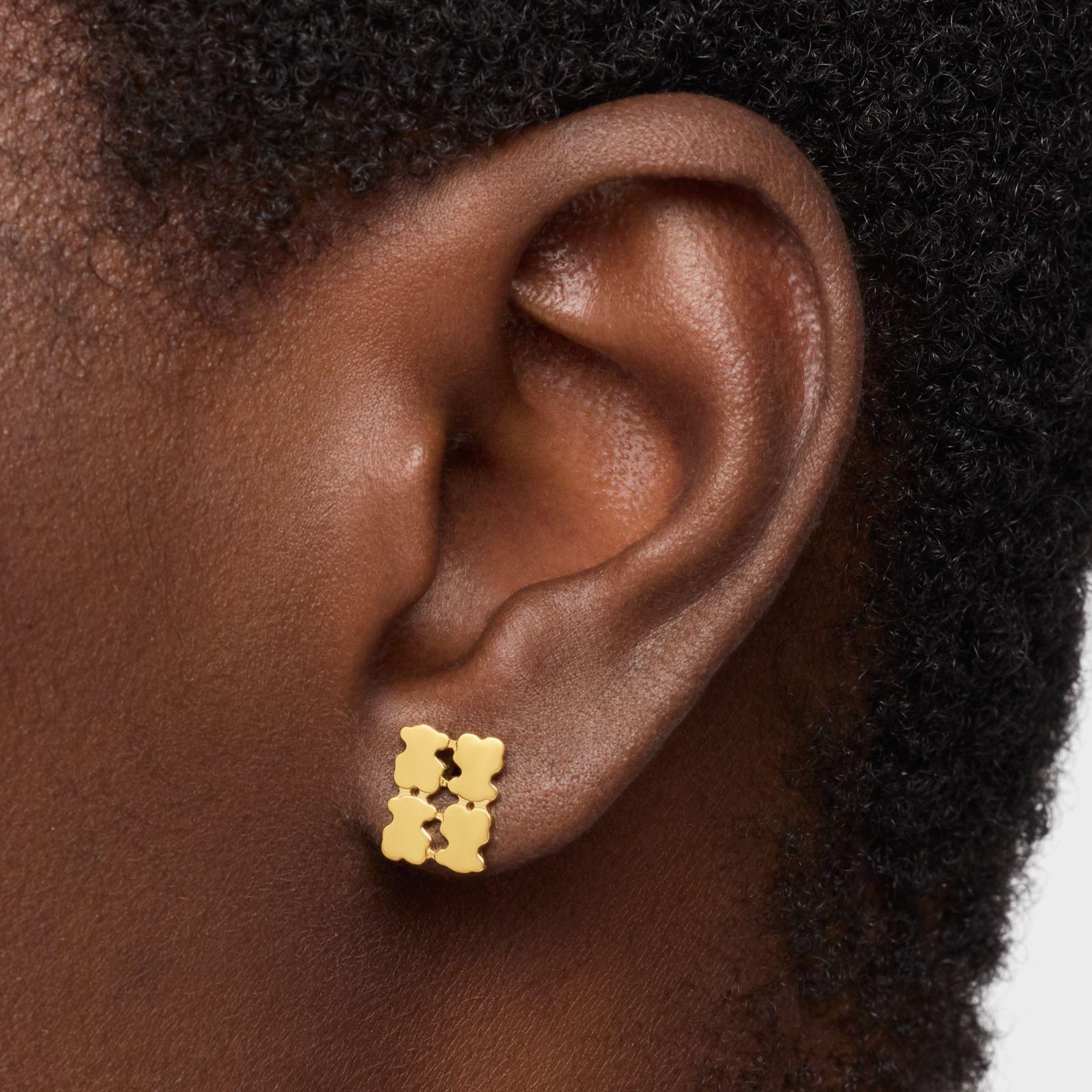 Aros con baño de oro 18 kt sobre plata TOUS Sweet 40s-5