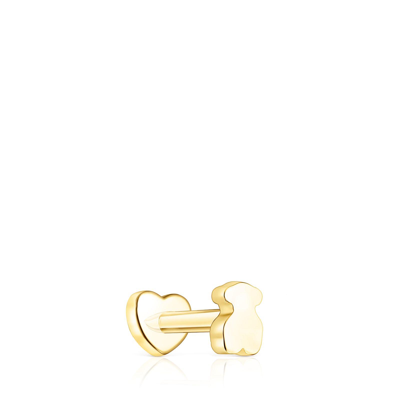 Piercing de oreja corazón de oro TOUS Basics-2