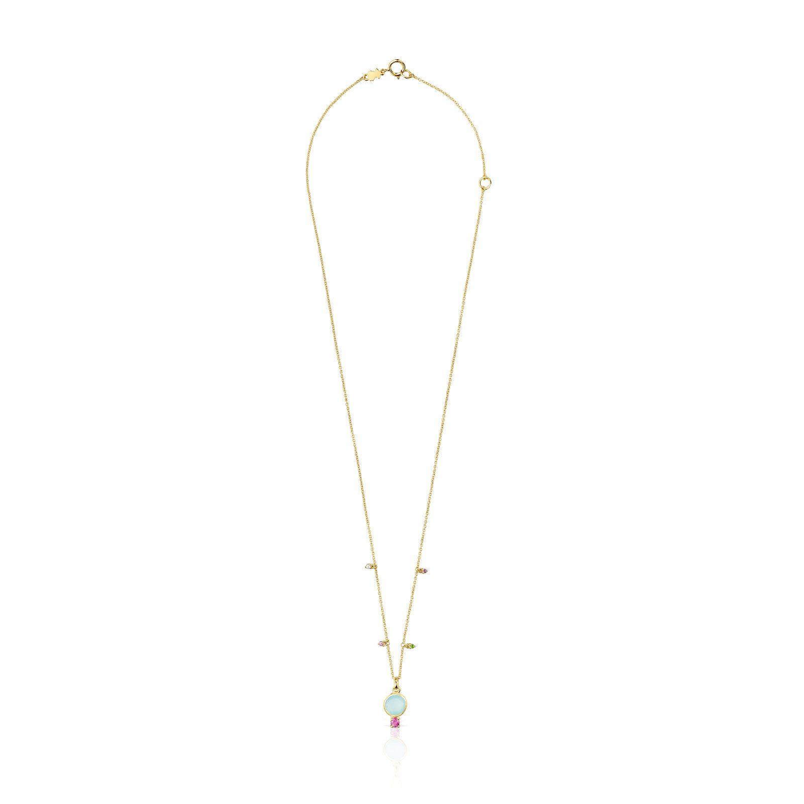 Collar de oro con calcedonia y gemas Virtual Garden Tous-1