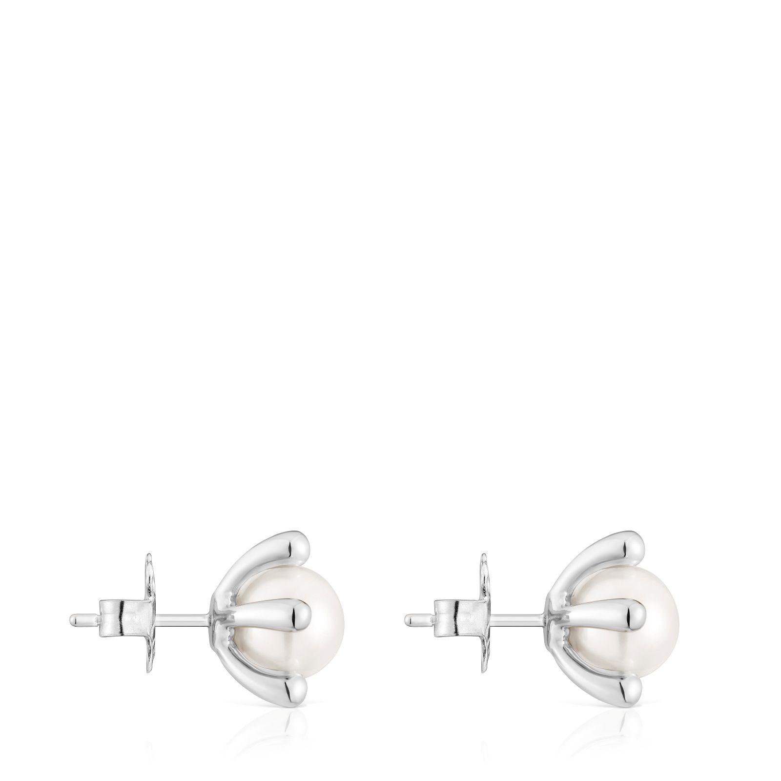 Pendientes de plata y perlas cultivadas TOUS Garden-1