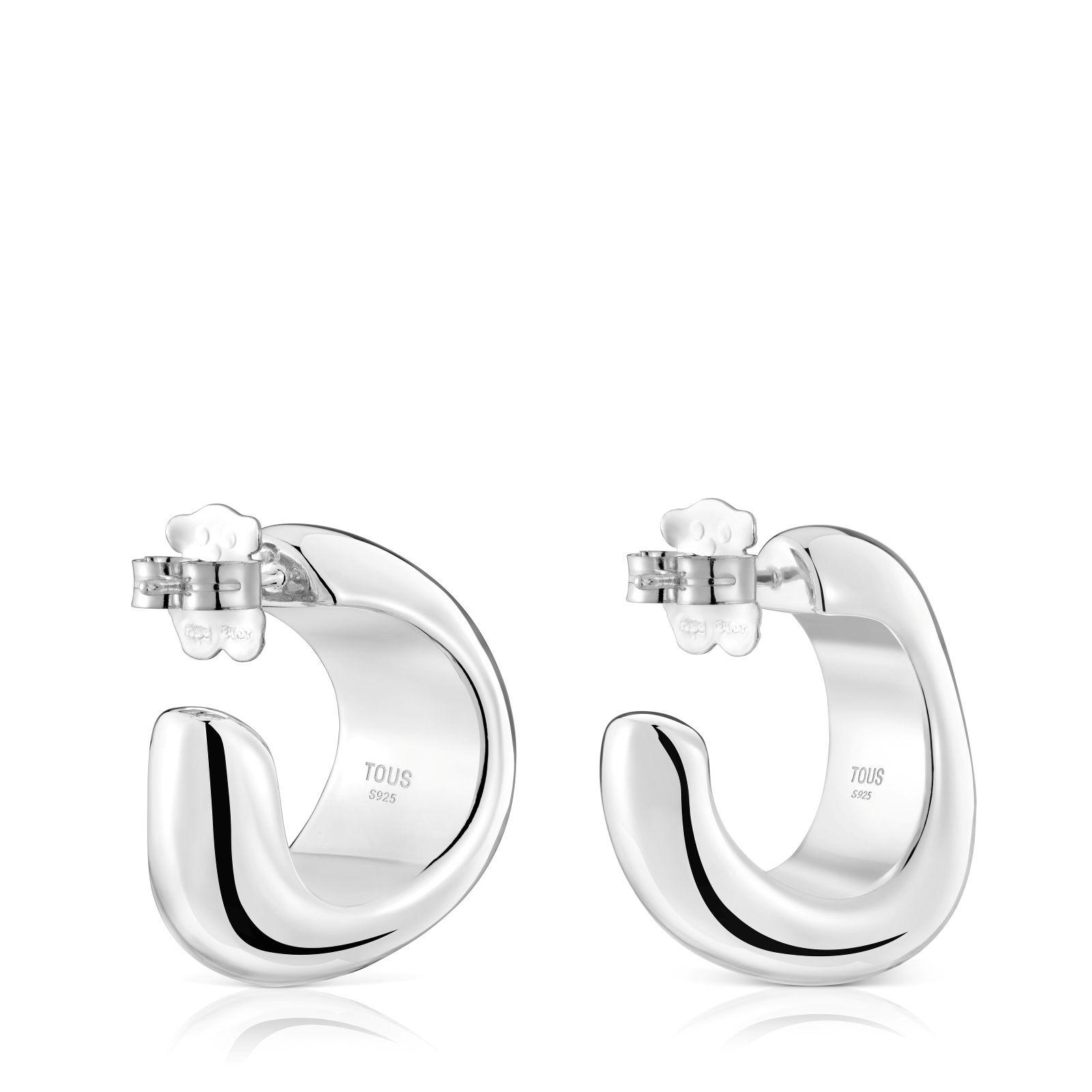 Pendientes de aro de plata Galia Basics-2