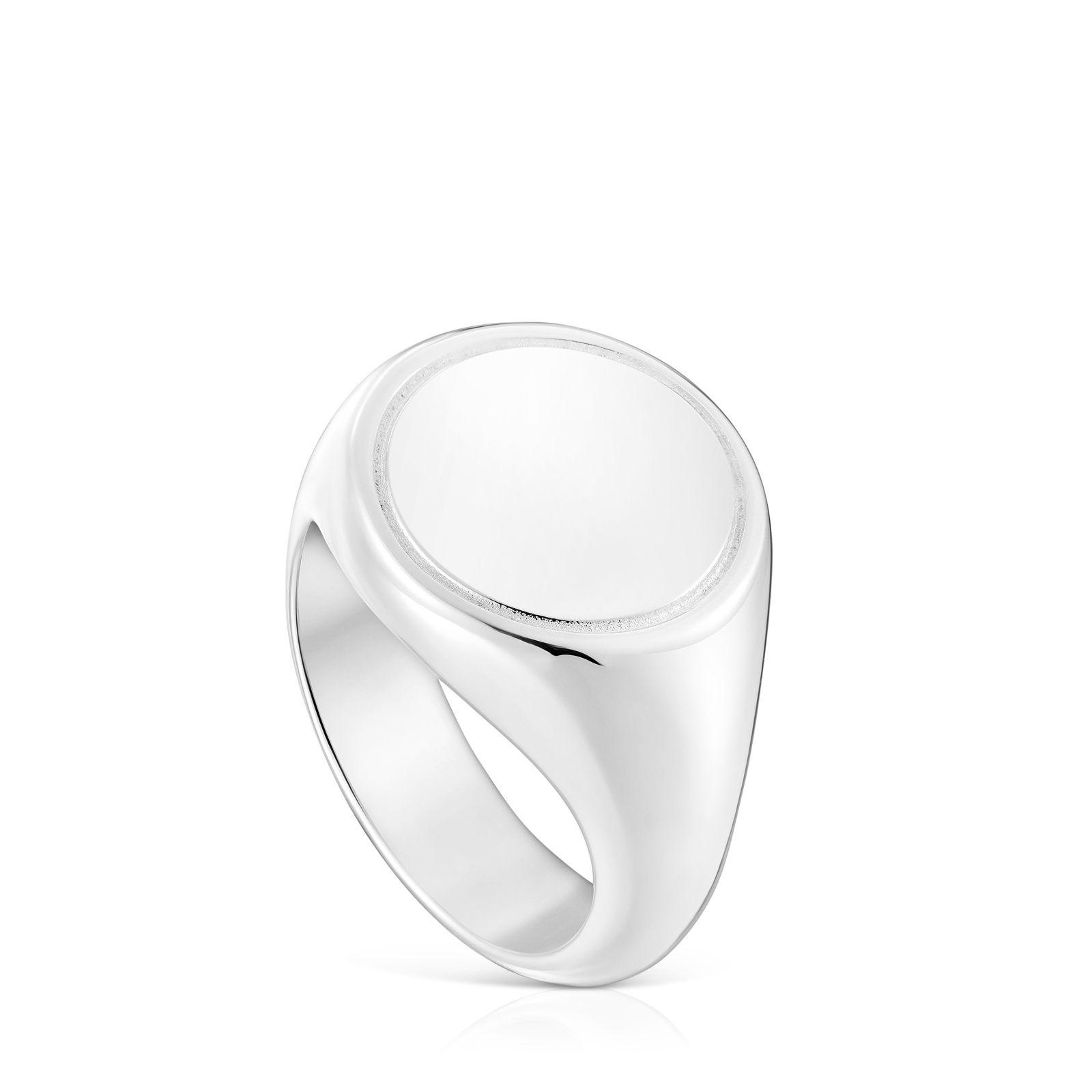 Anillo sello de plata 15 mm TOUS Basics-0