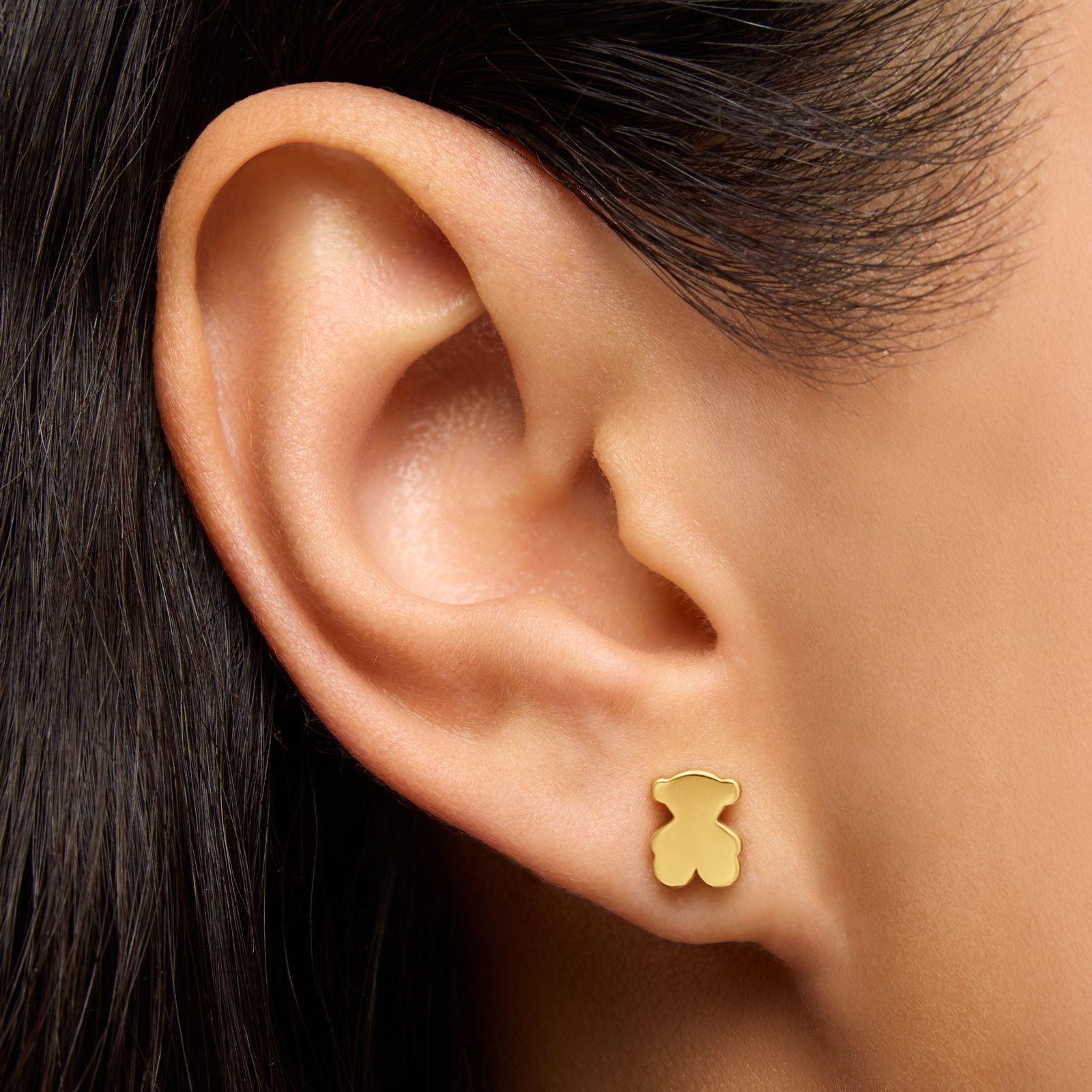 Pendientes oso de oro 8 mm Sweet Dolls-5
