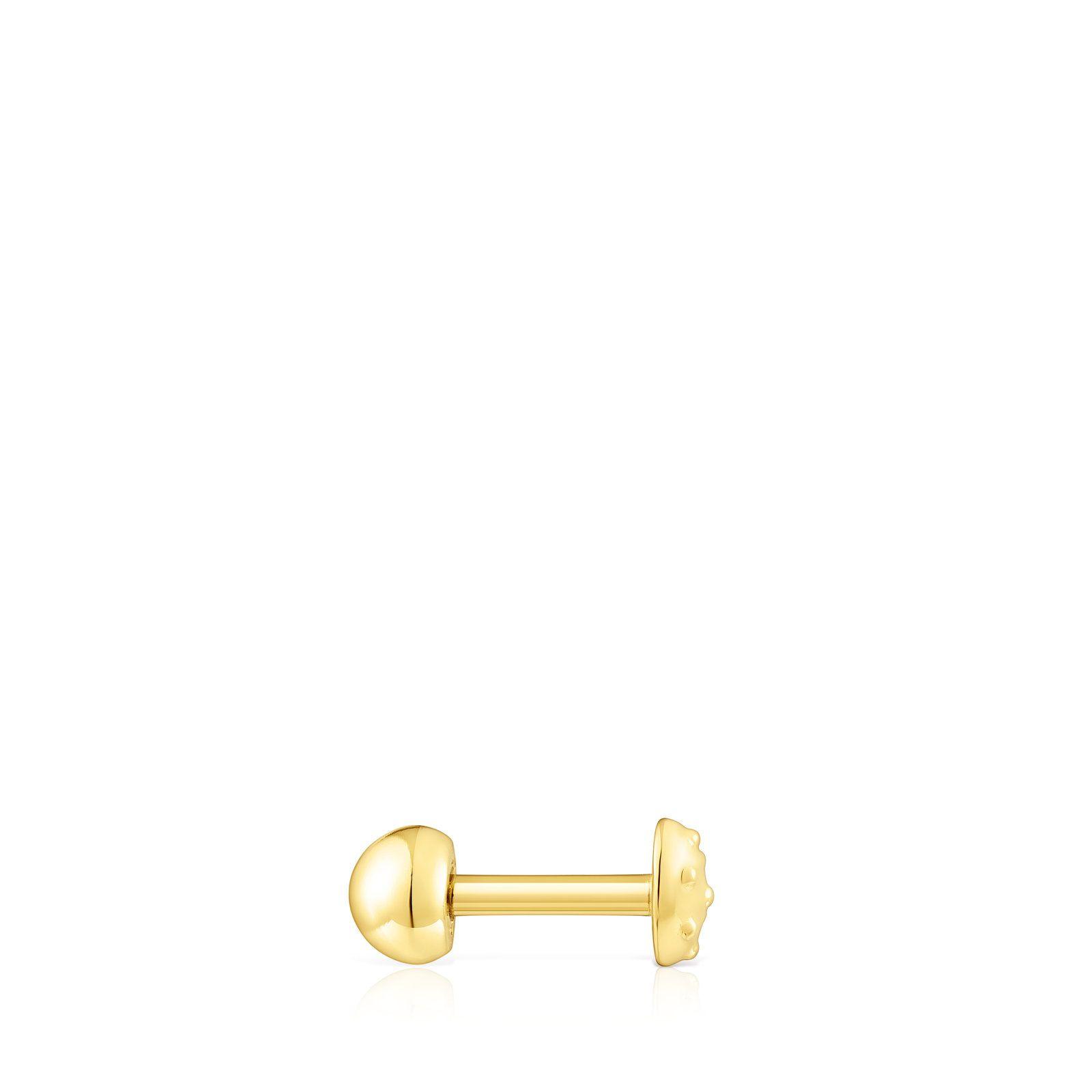Piercing de acero IP dorado bola Virtual Garden Tous-2