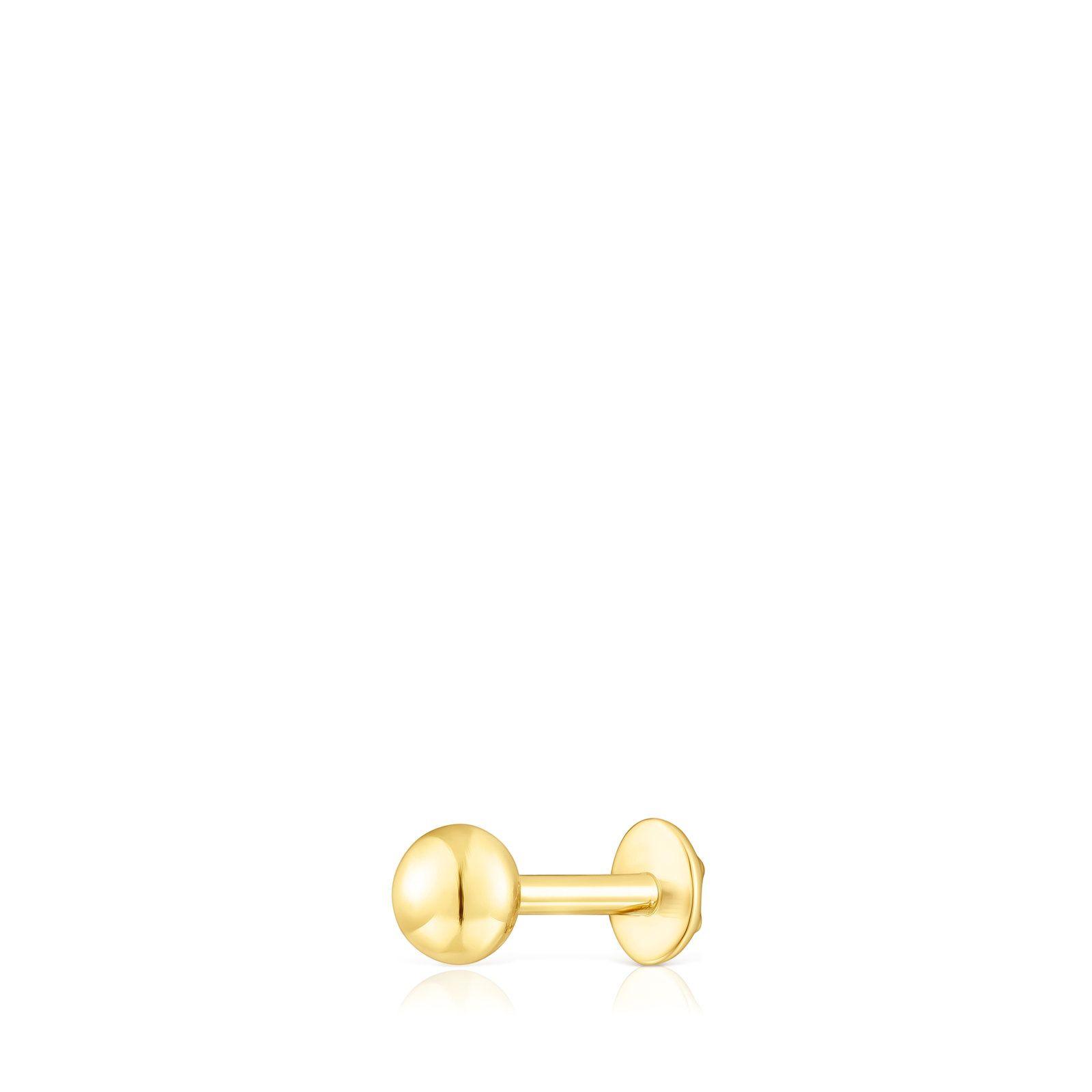 Piercing de acero IP dorado bola Virtual Garden Tous-3