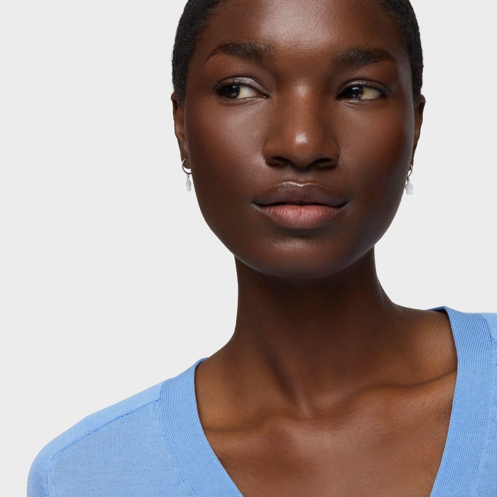 Aros de aro motivo flor de plata TOUS Motivos-3