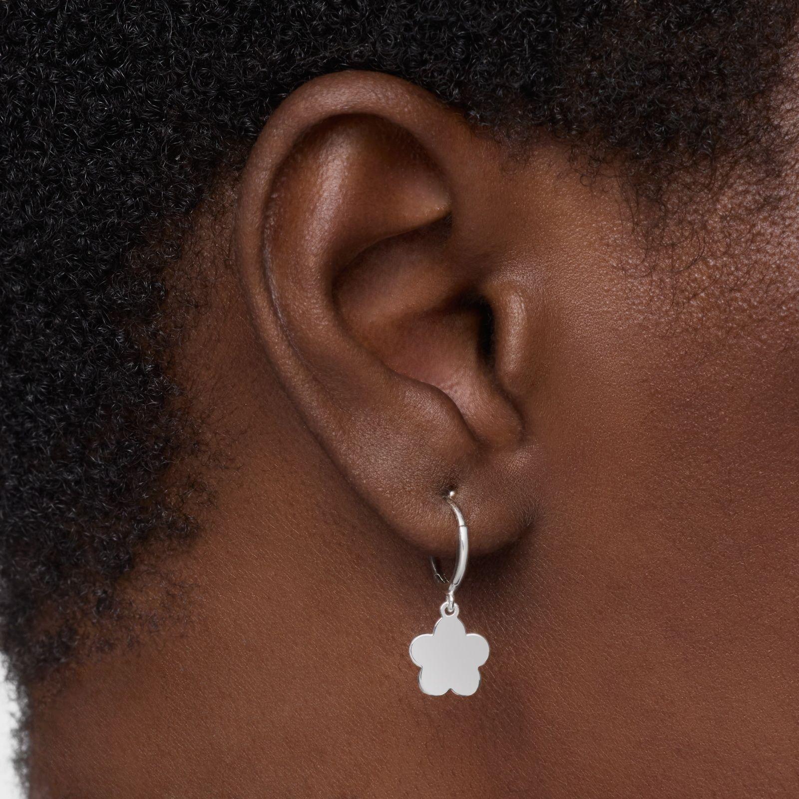 Aros de aro motivo flor de plata TOUS Motivos-5