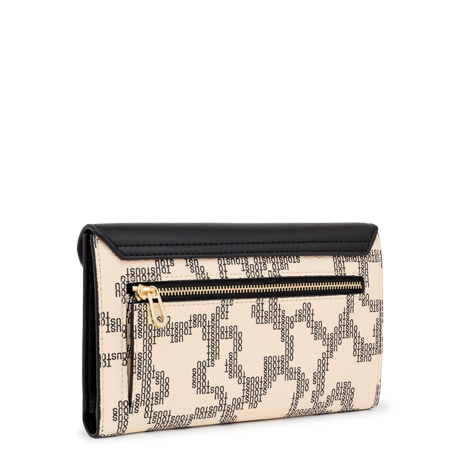 Billetera Flap beige Kaos Pix Tous-1