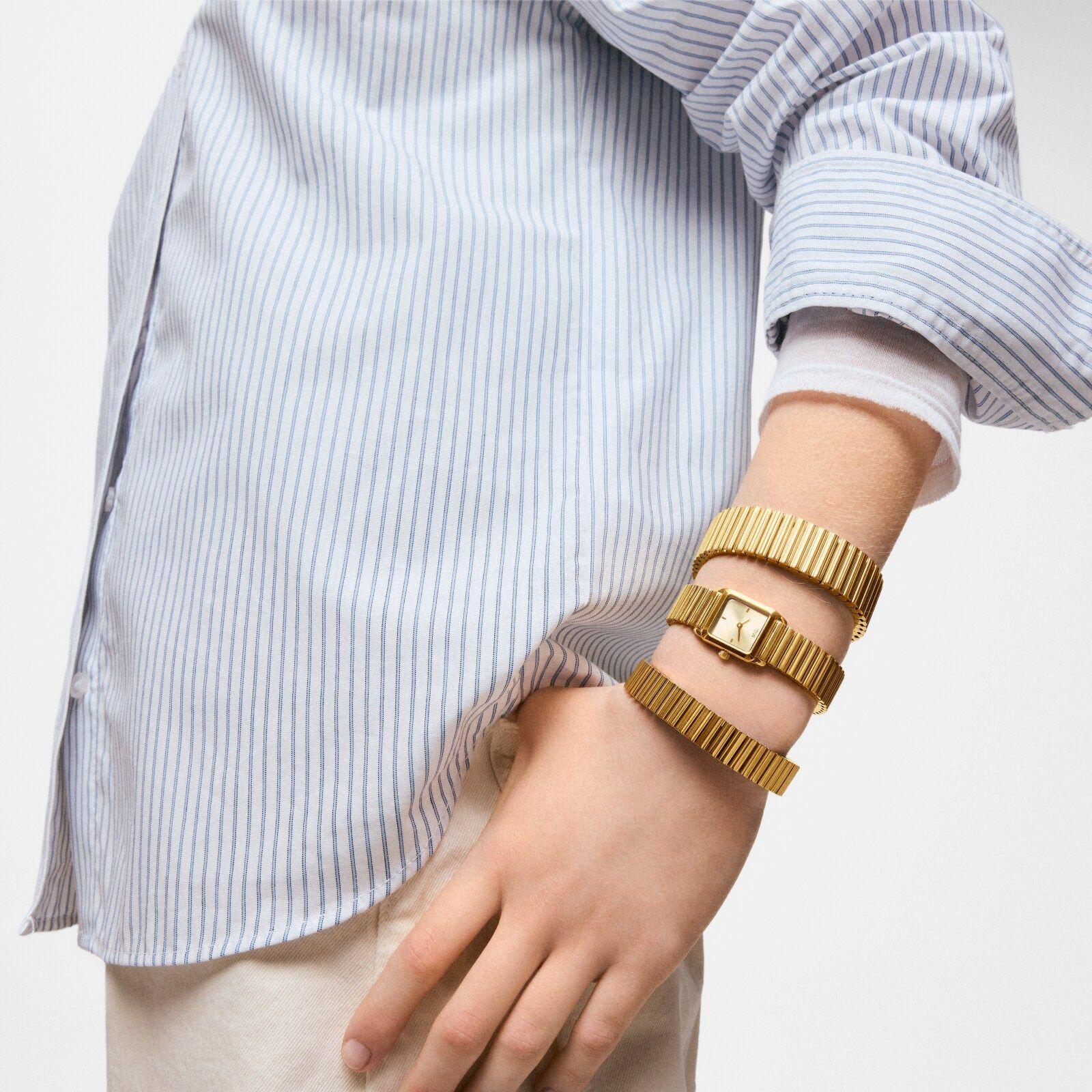 Reloj analógico con brazalete de acero dorado TOUS 1950-3