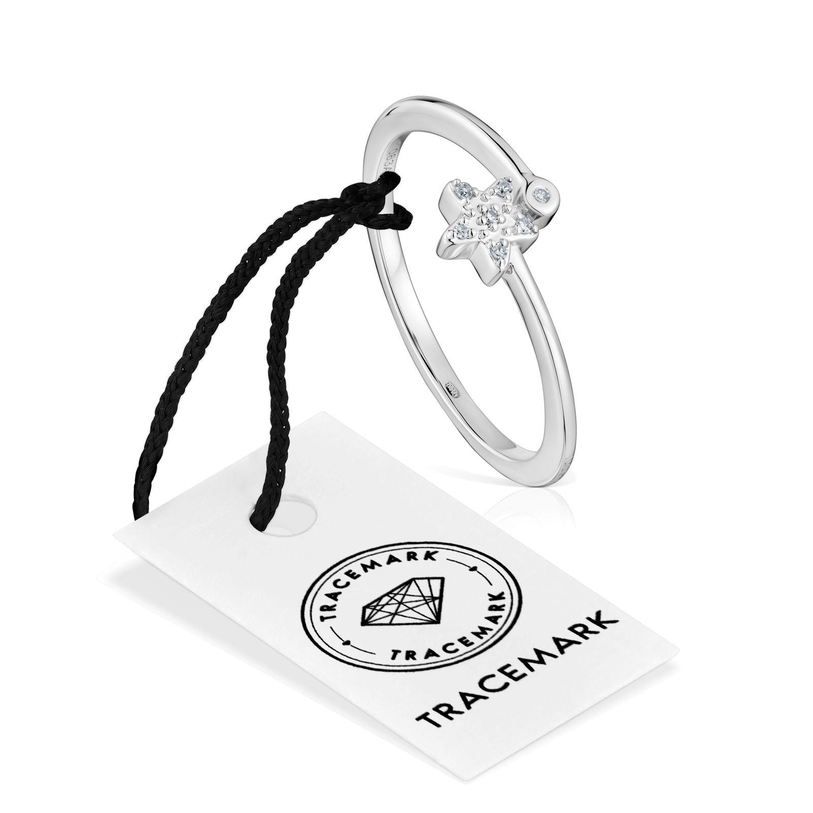Anillo estrella de oro blanco con diamantes TOUS Grain-3