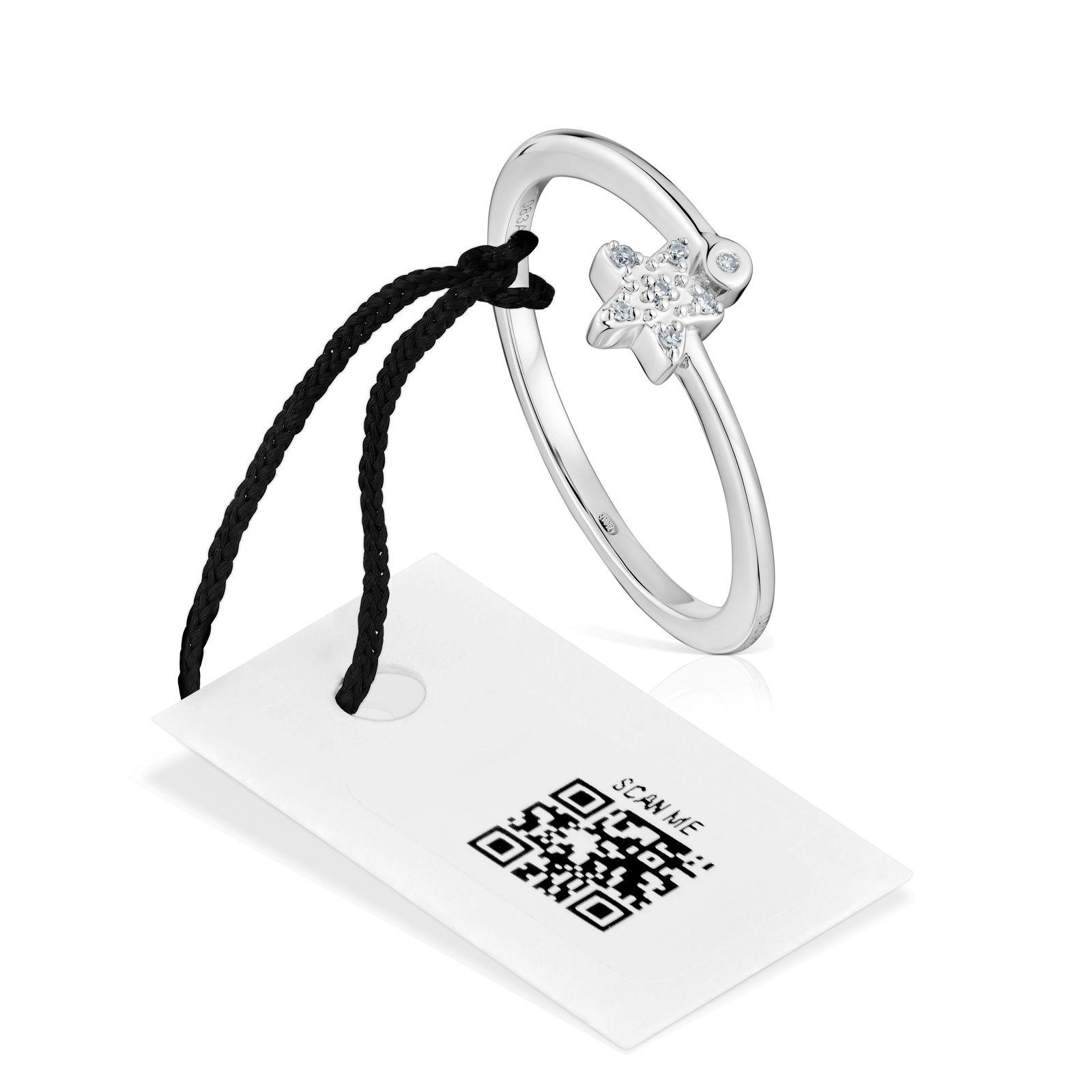 Anillo estrella de oro blanco con diamantes TOUS Grain-4