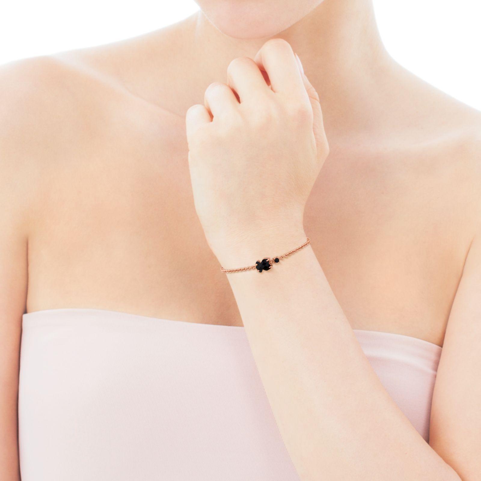 Pulsera Tous Erma de Plata Vermeil rosa-3