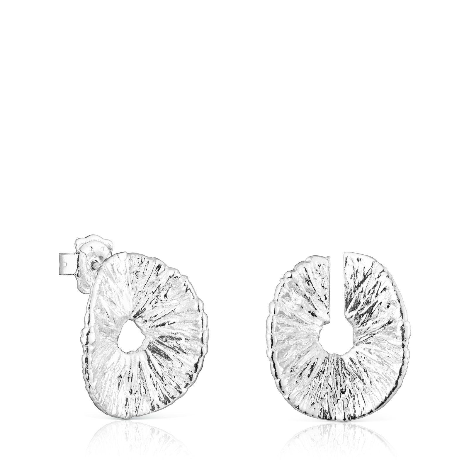 Aros de plata con abertura Wicker Tous-0