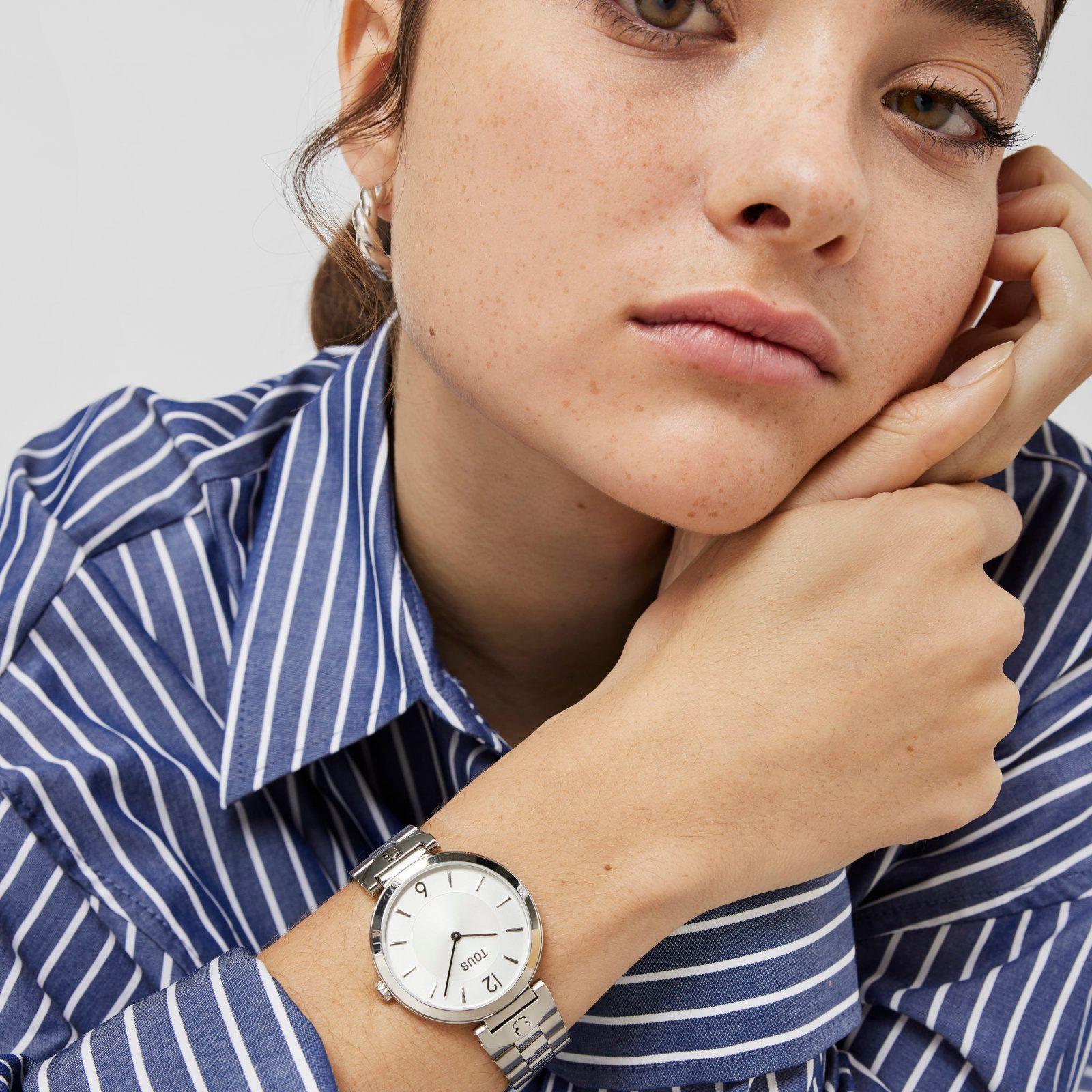 Reloj analógico con brazalete de acero S-Band Tous-5