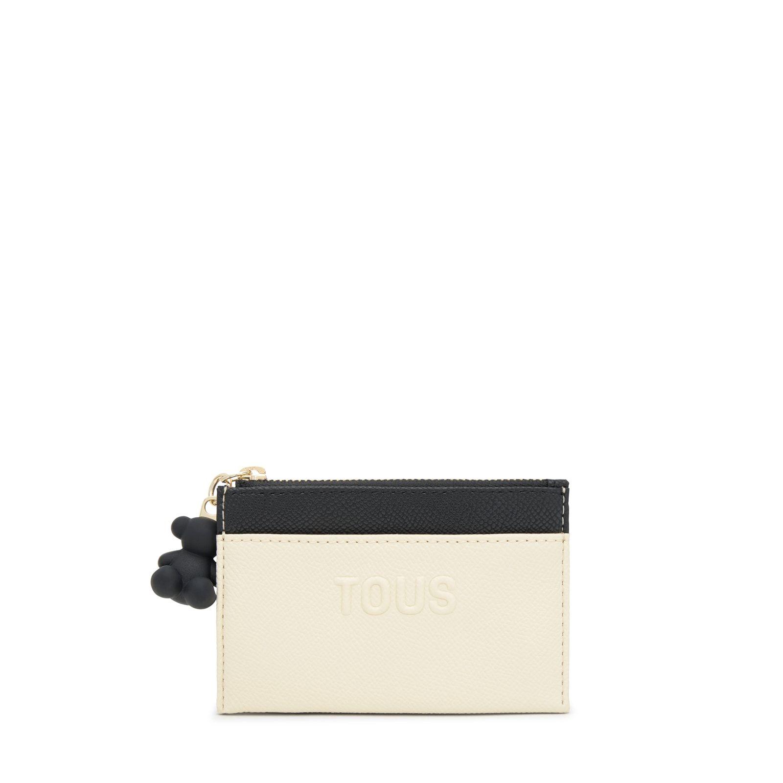Monedero tarjetero negro Audree Saffiano-0