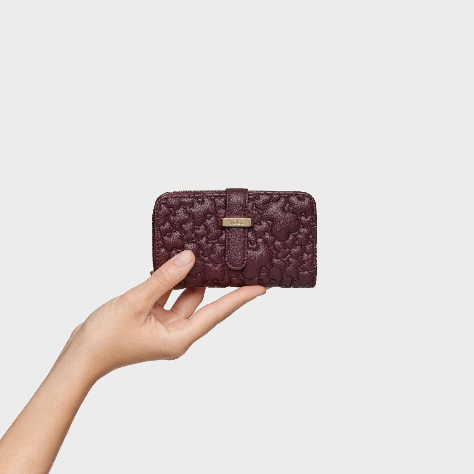 Billetera burdeos Bridge Puffy bear-3